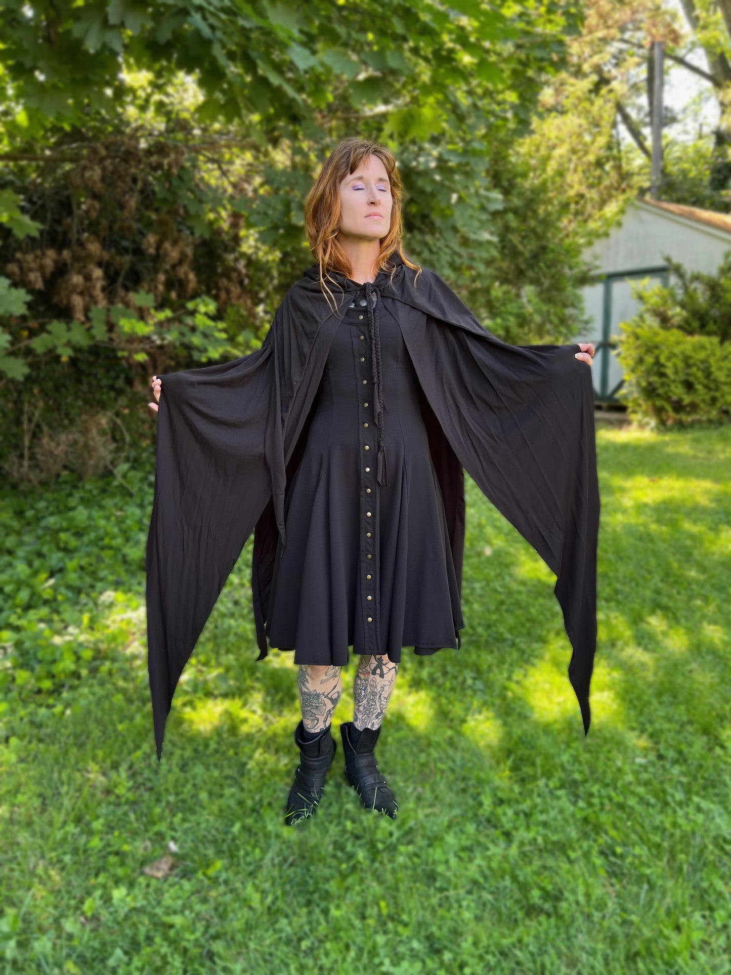 Lore Hooded Shawl Tencel OOAK