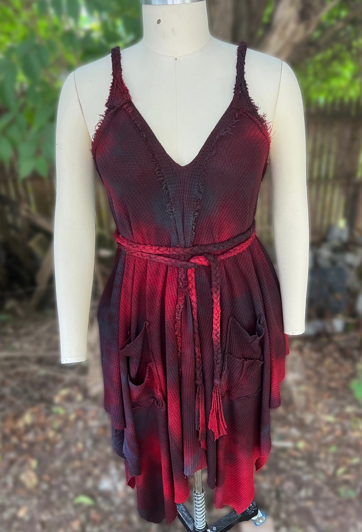 Adventuring Dress Waffle Knit Guts colorway