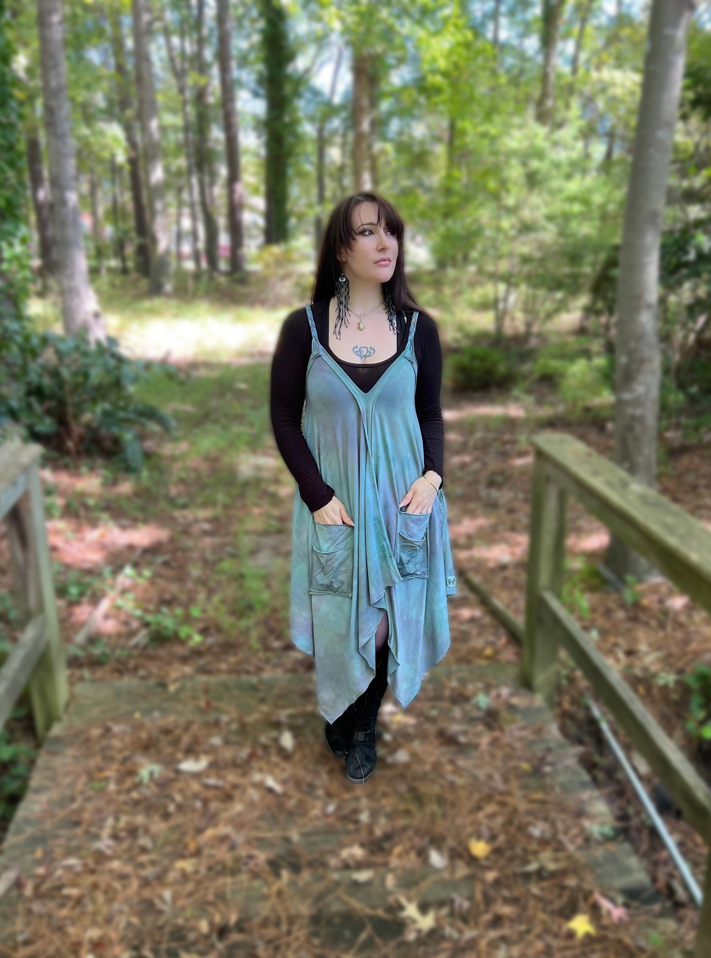 Adventuring Dress Coastal colorway OOAK