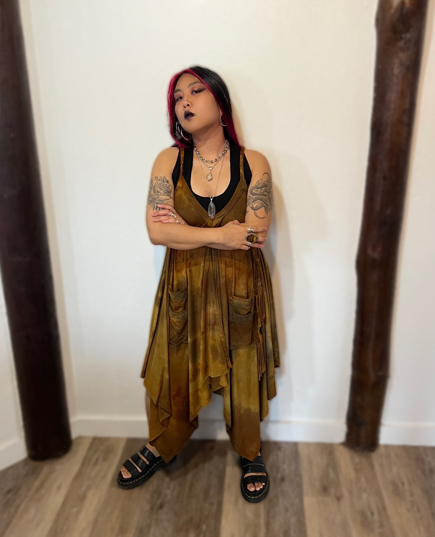 Adventuring Dress Live Oak colorway