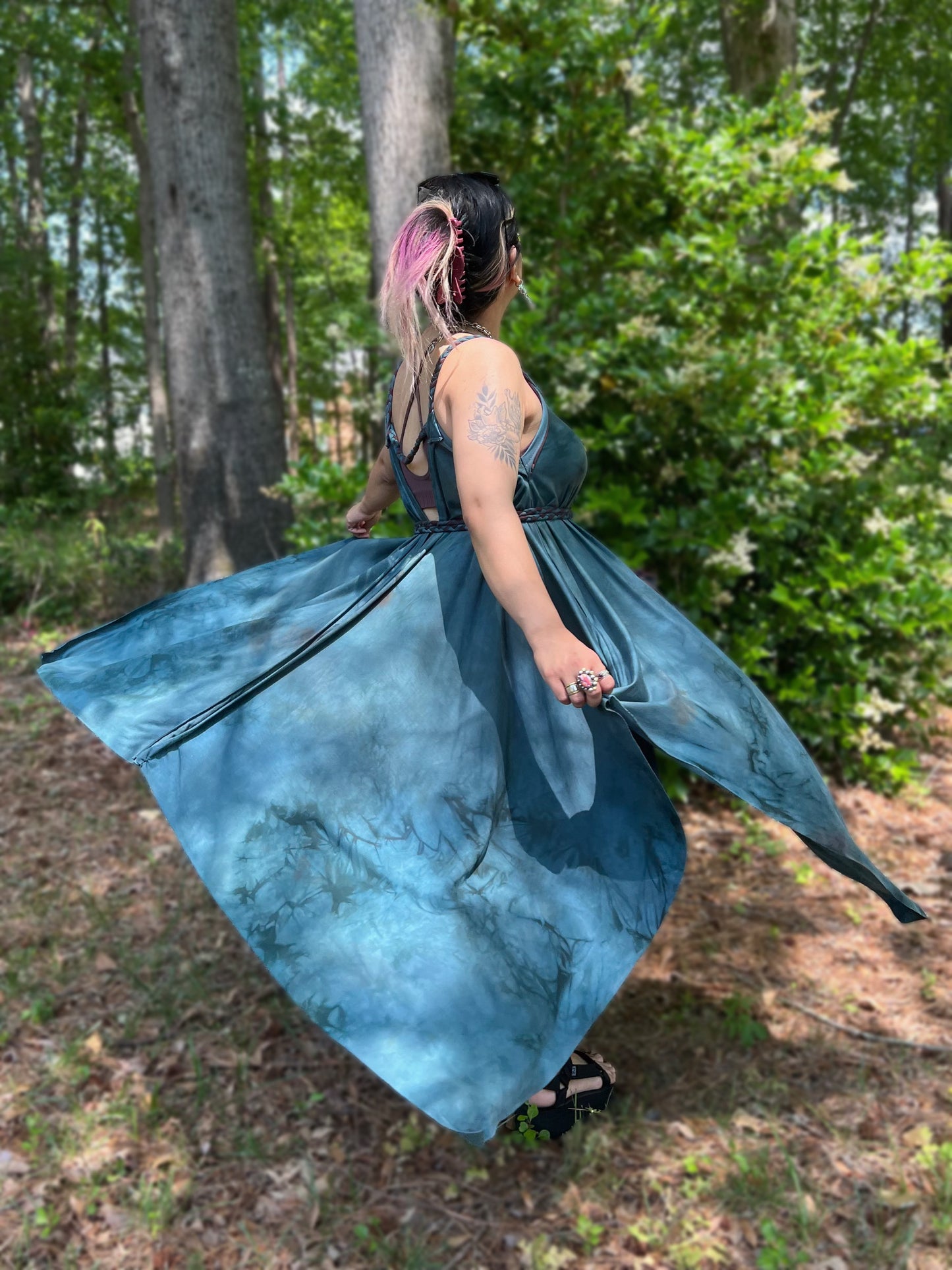 Adventuring Dress Azura colorway