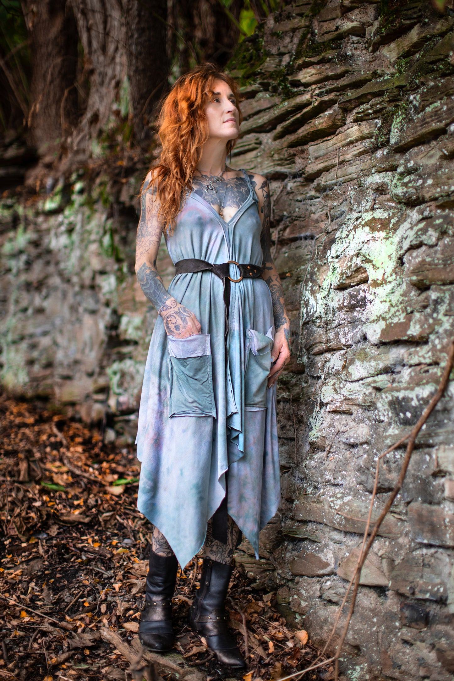 Adventuring Dress Tencel Acer colorway