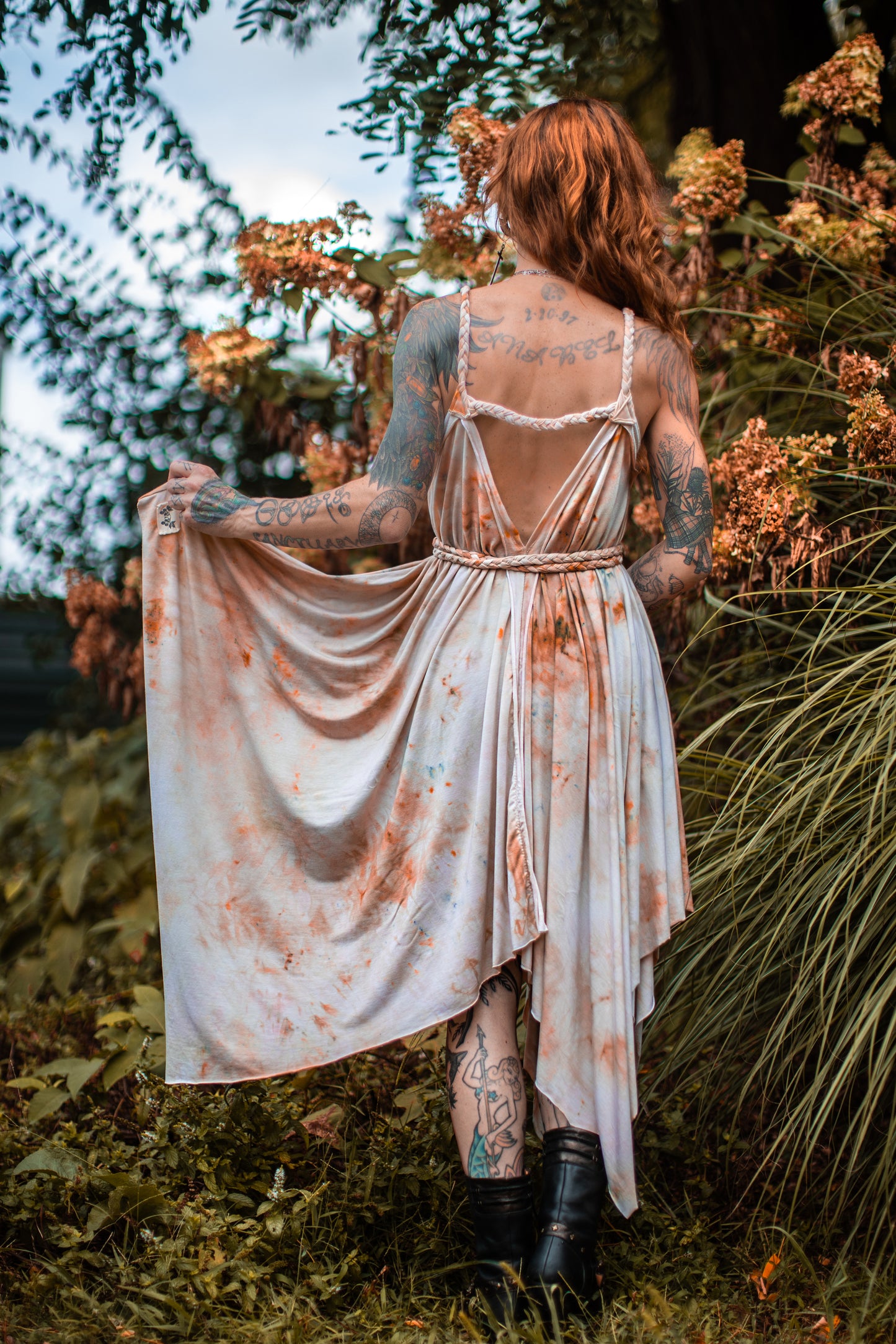 Adventuring Dress Tencel Leo Sun colorway