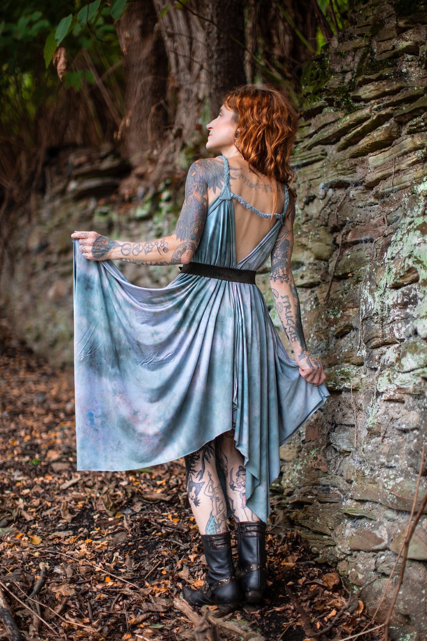 Adventuring Dress Tencel Acer colorway