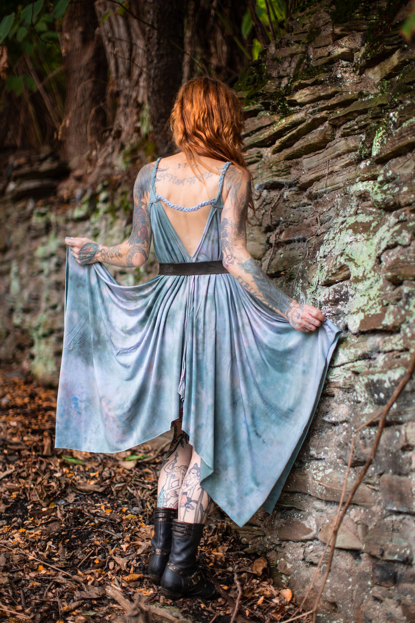 Adventuring Dress Tencel Acer colorway