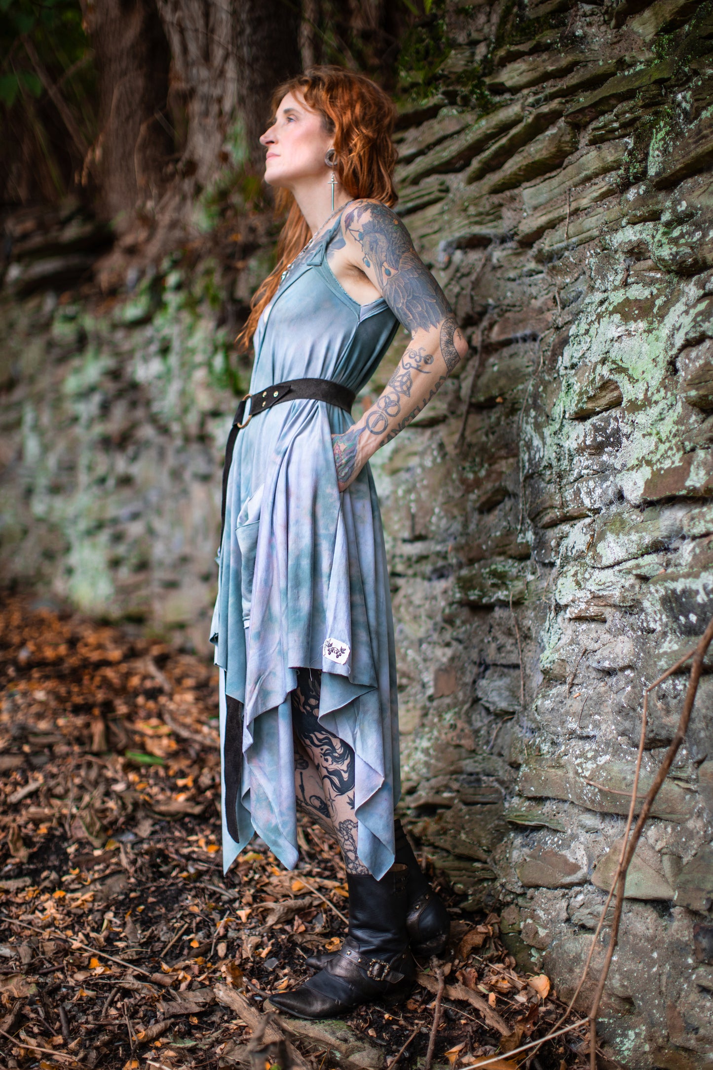 Adventuring Dress Tencel Acer colorway