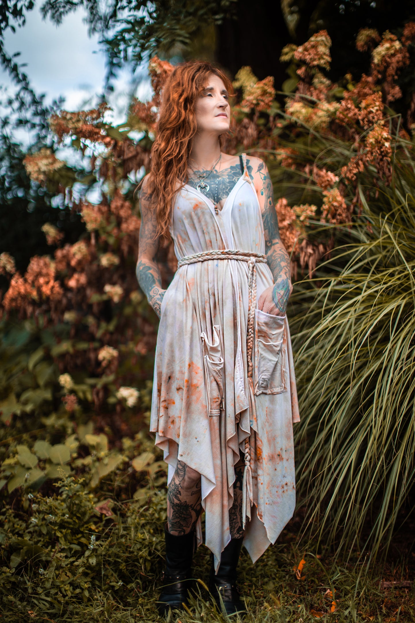 Adventuring Dress Tencel Leo Sun colorway