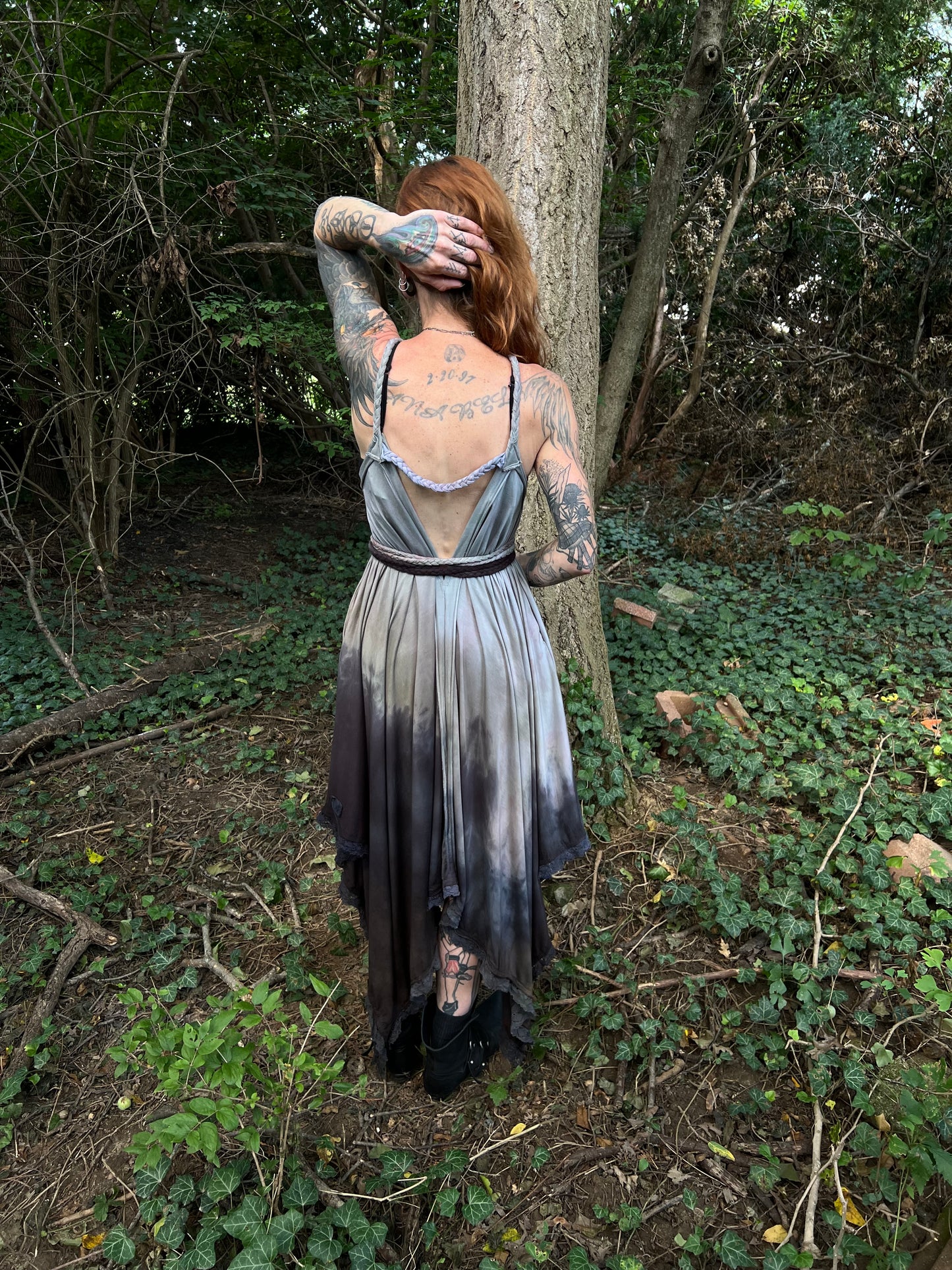 Adventuring Dress Tencel with FULL lace trim OOAK