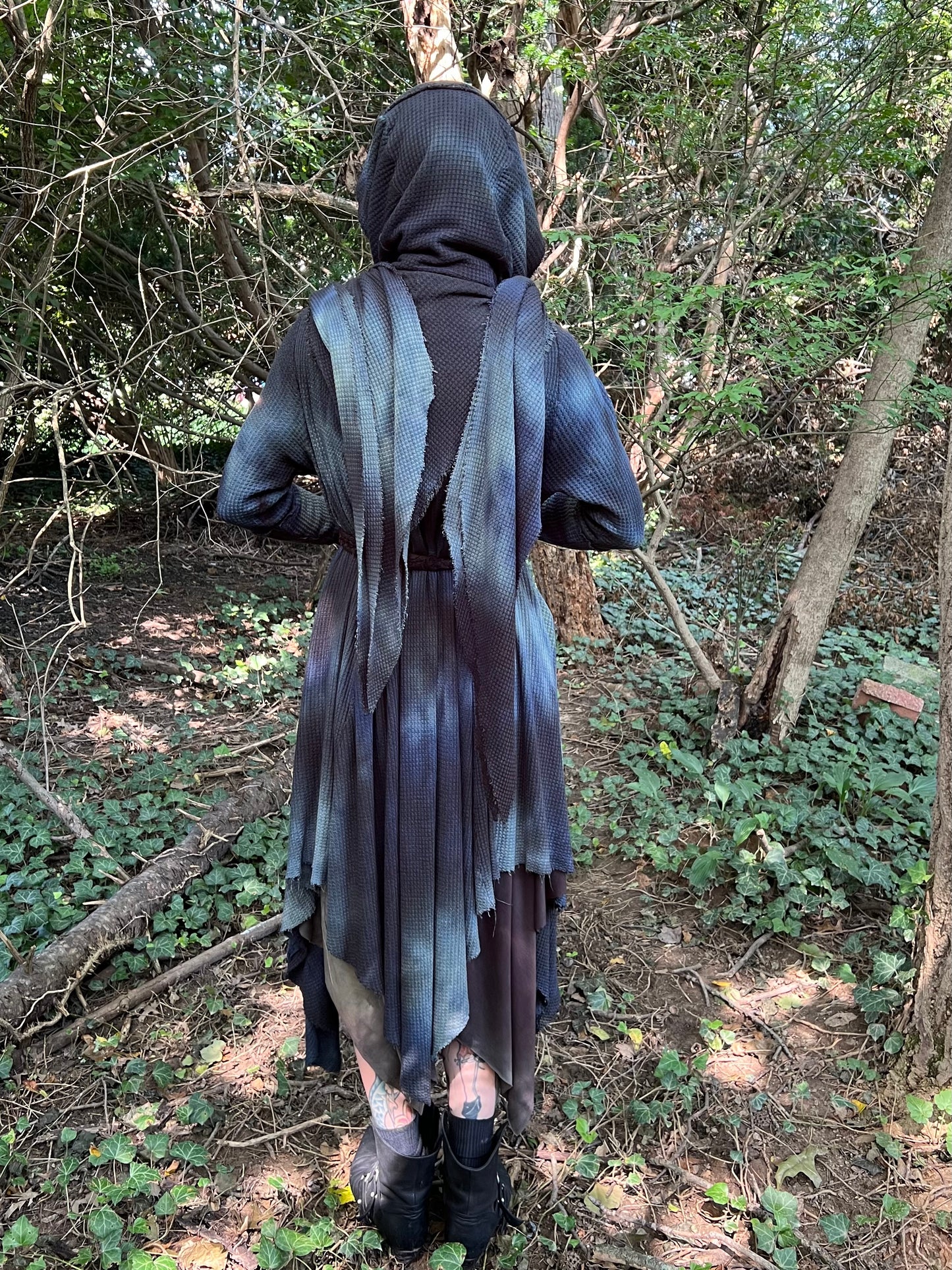 Traveler’s Cloak Waffle Knit Feldspar colorway CROPPED