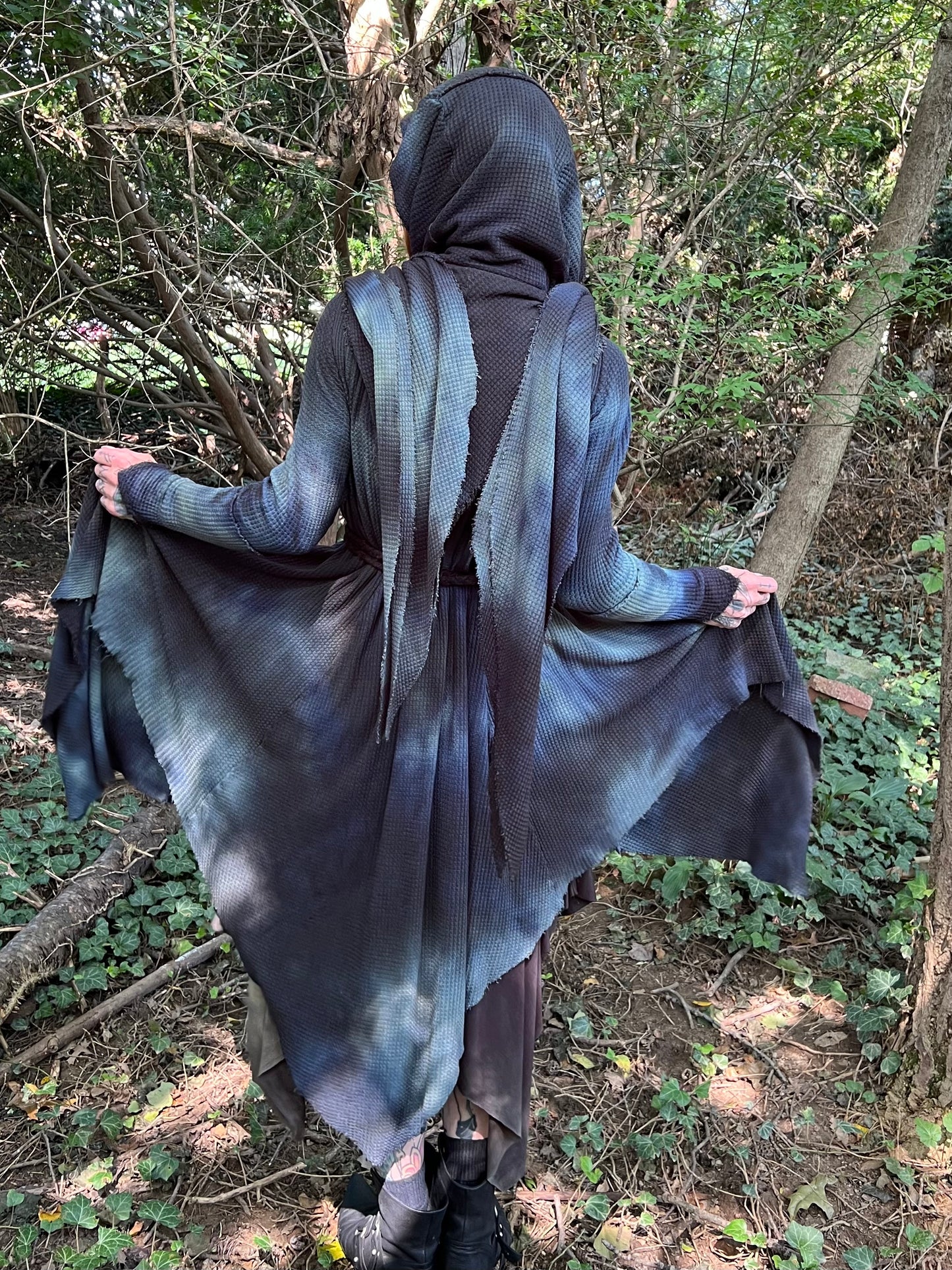 Traveler’s Cloak Waffle Knit Feldspar colorway CROPPED