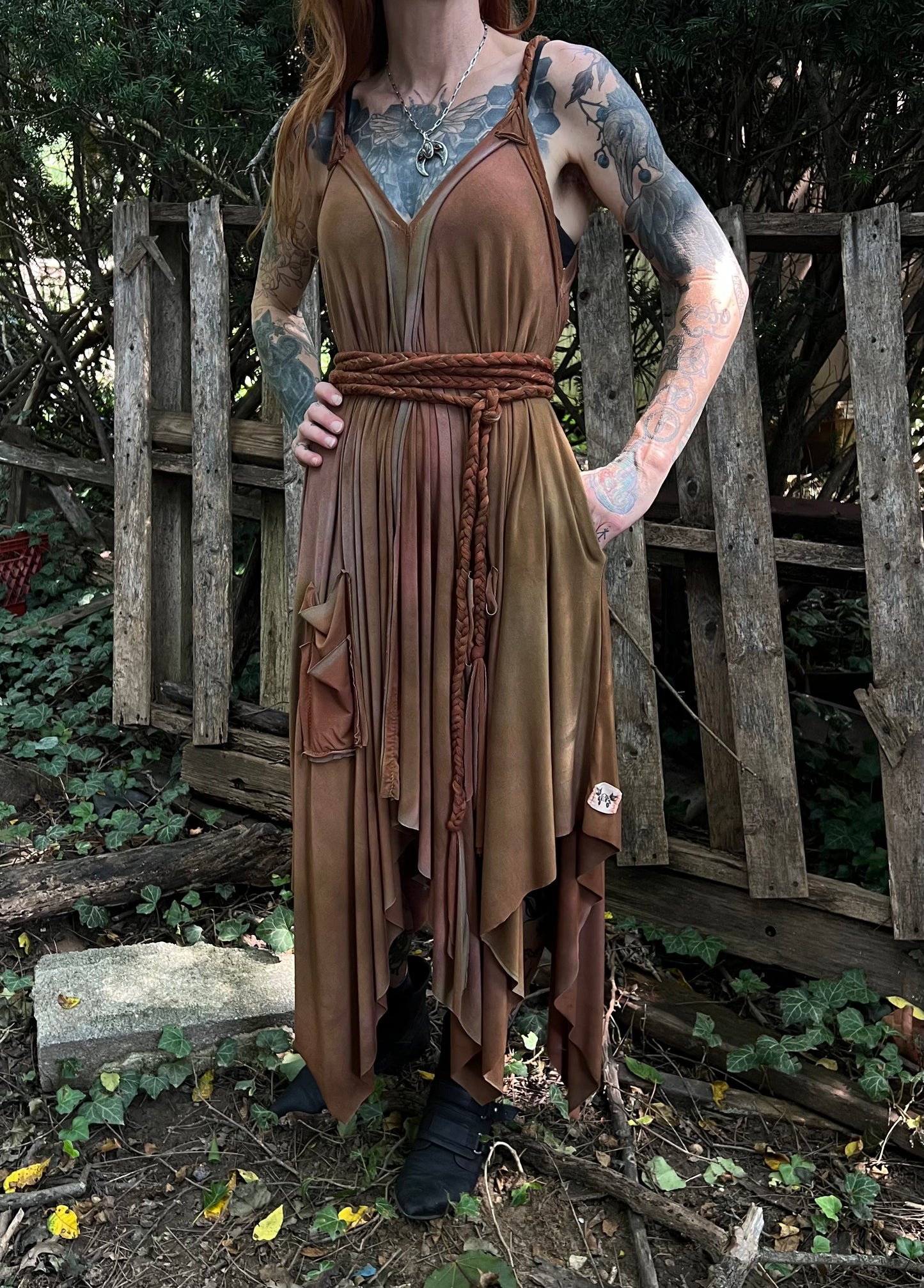 Adventuring Dress Modal Oaken colorway