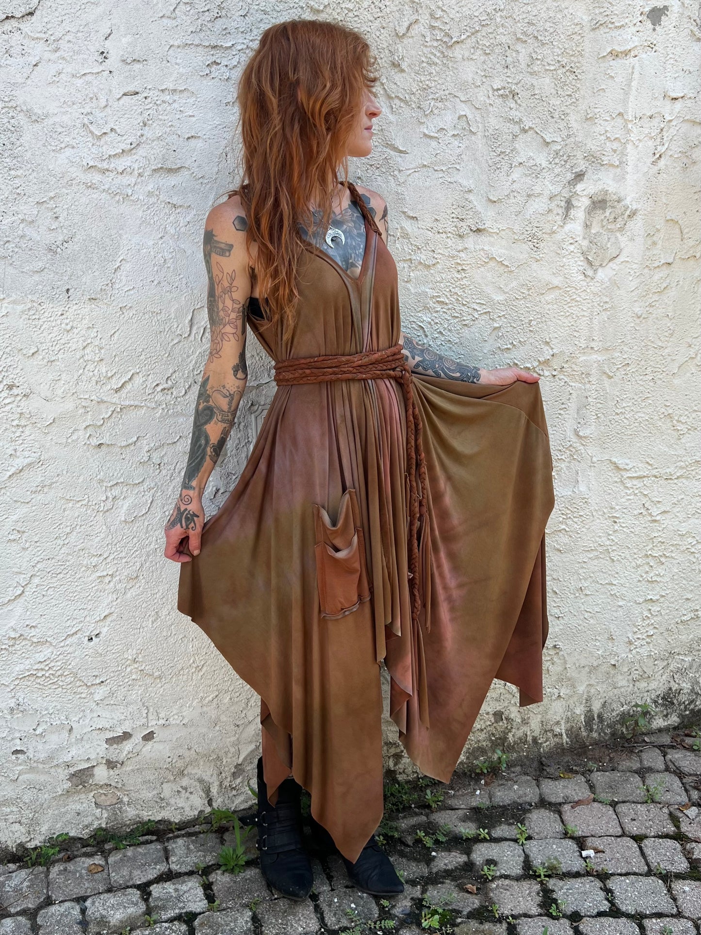 Adventuring Dress Modal Oaken colorway
