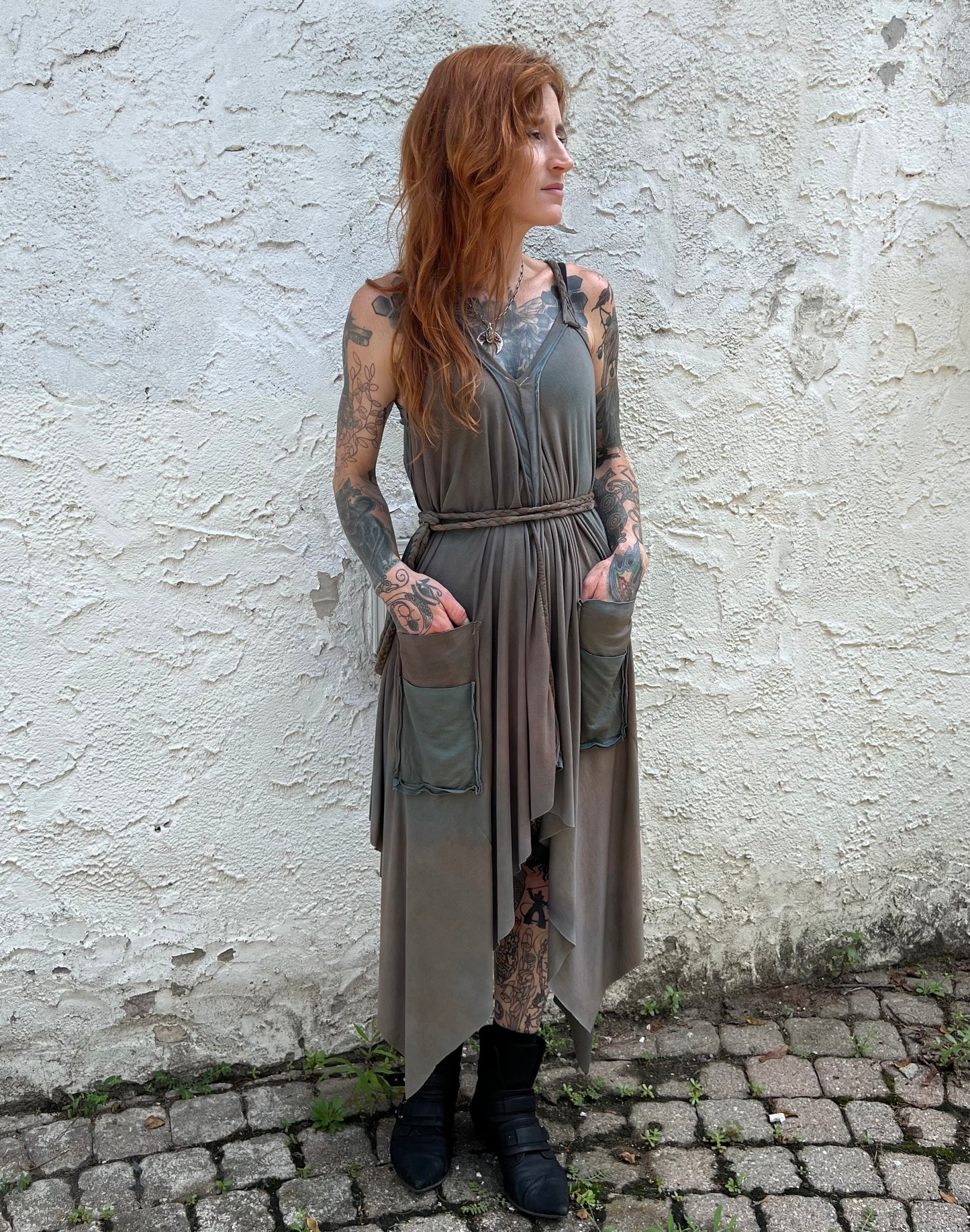 Adventuring Dress Modal Murky colorway