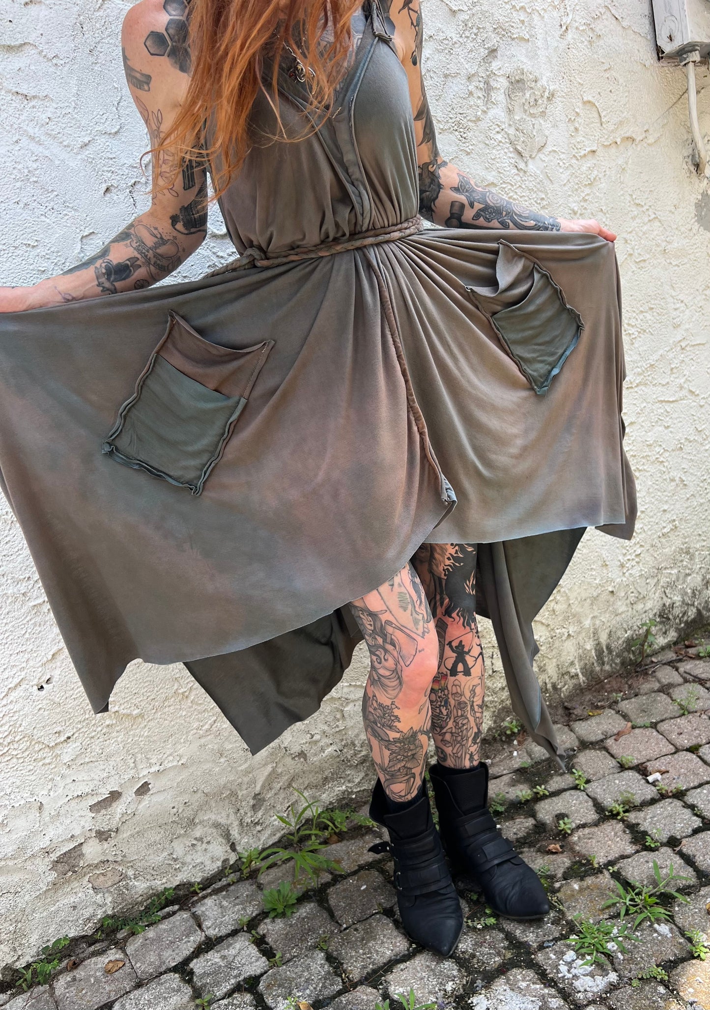 Adventuring Dress Modal Murky colorway