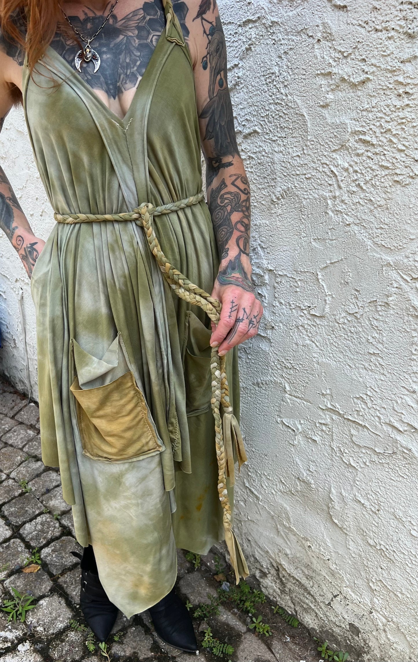 Adventuring Dress Tencel Woodbine colorway