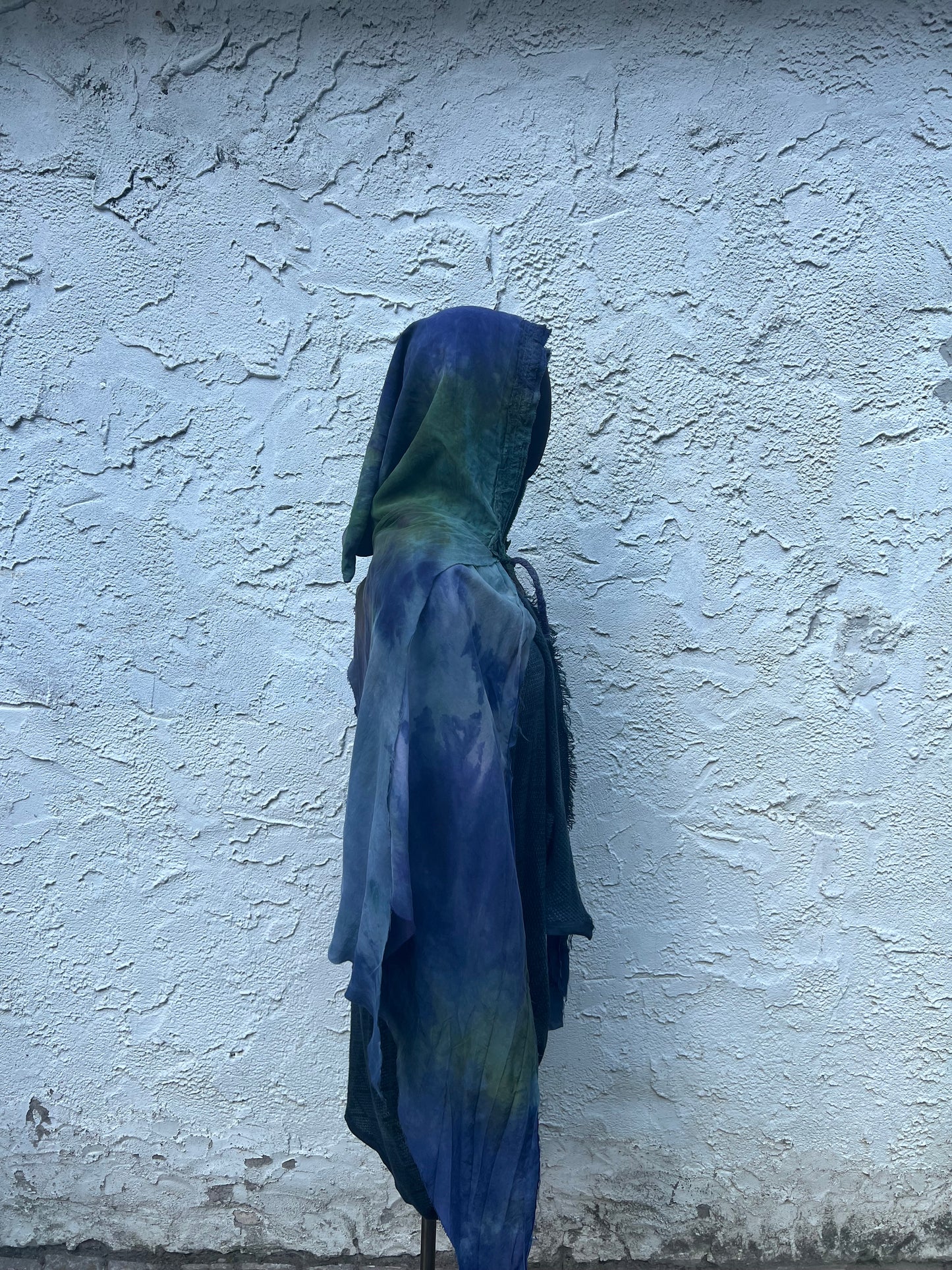 Lore Hooded Shawl Cupro Pride Colorway OOAK