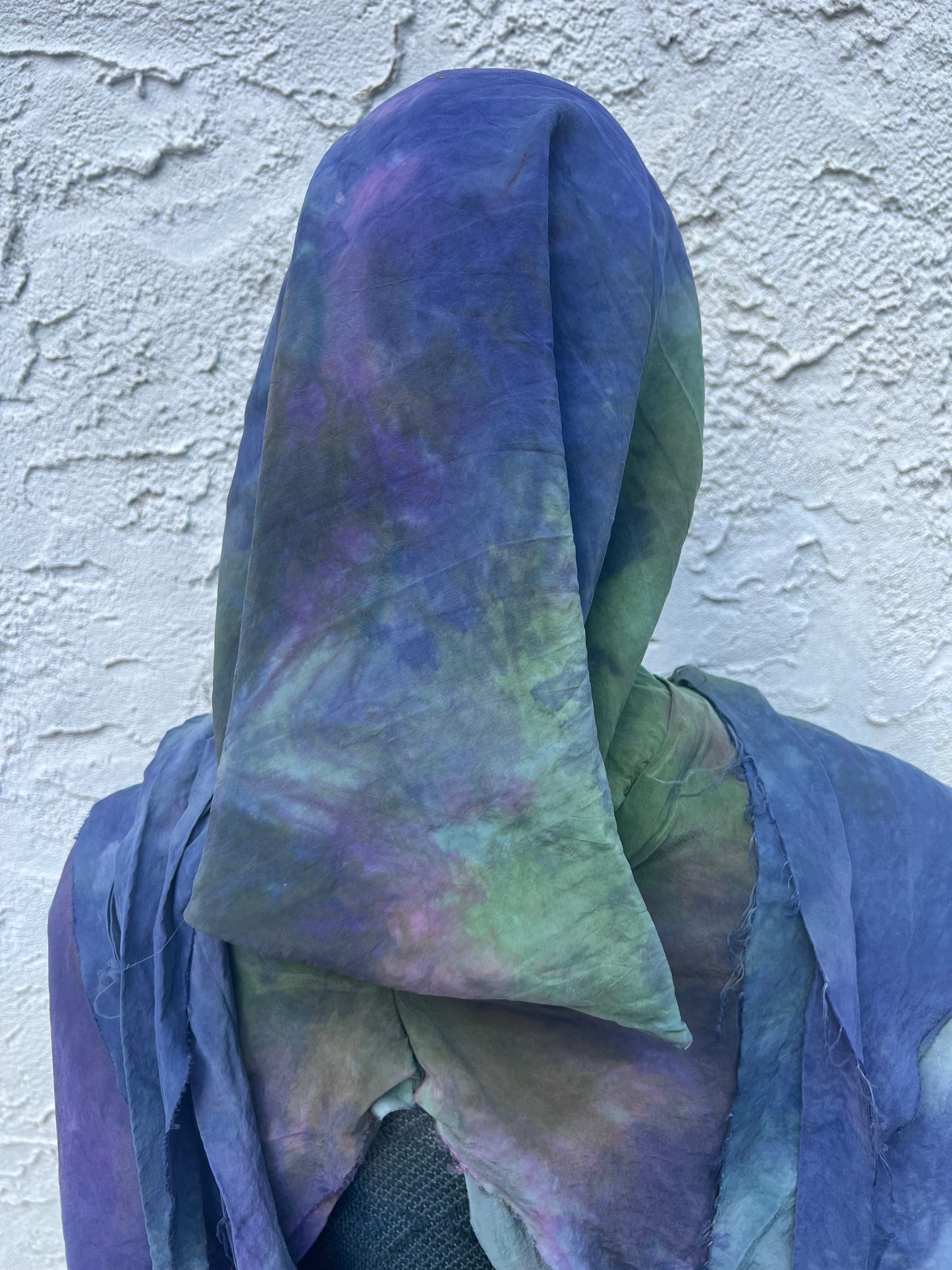 Lore Hooded Shawl Cupro Pride Colorway OOAK