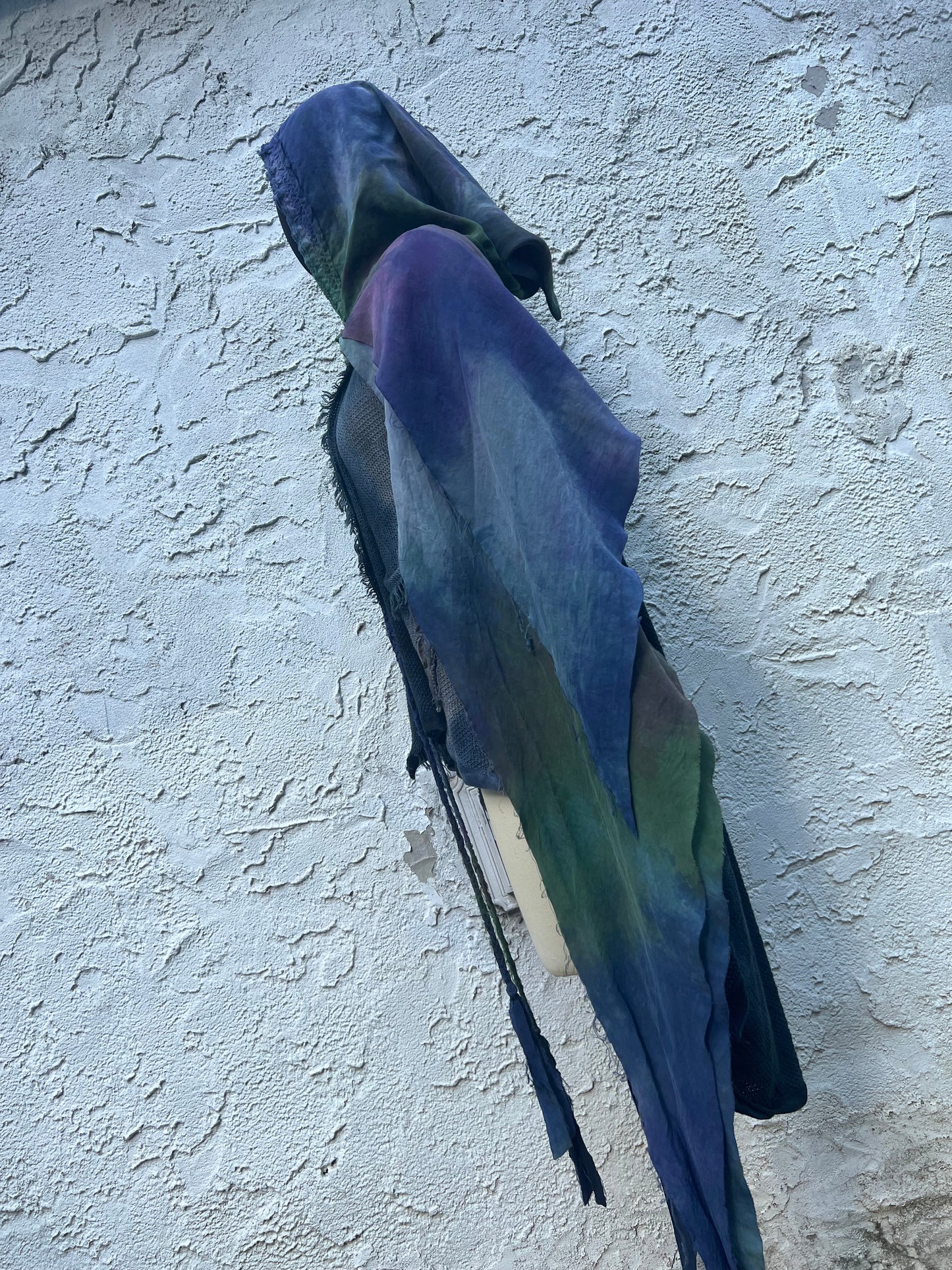 Lore Hooded Shawl Cupro Pride Colorway OOAK
