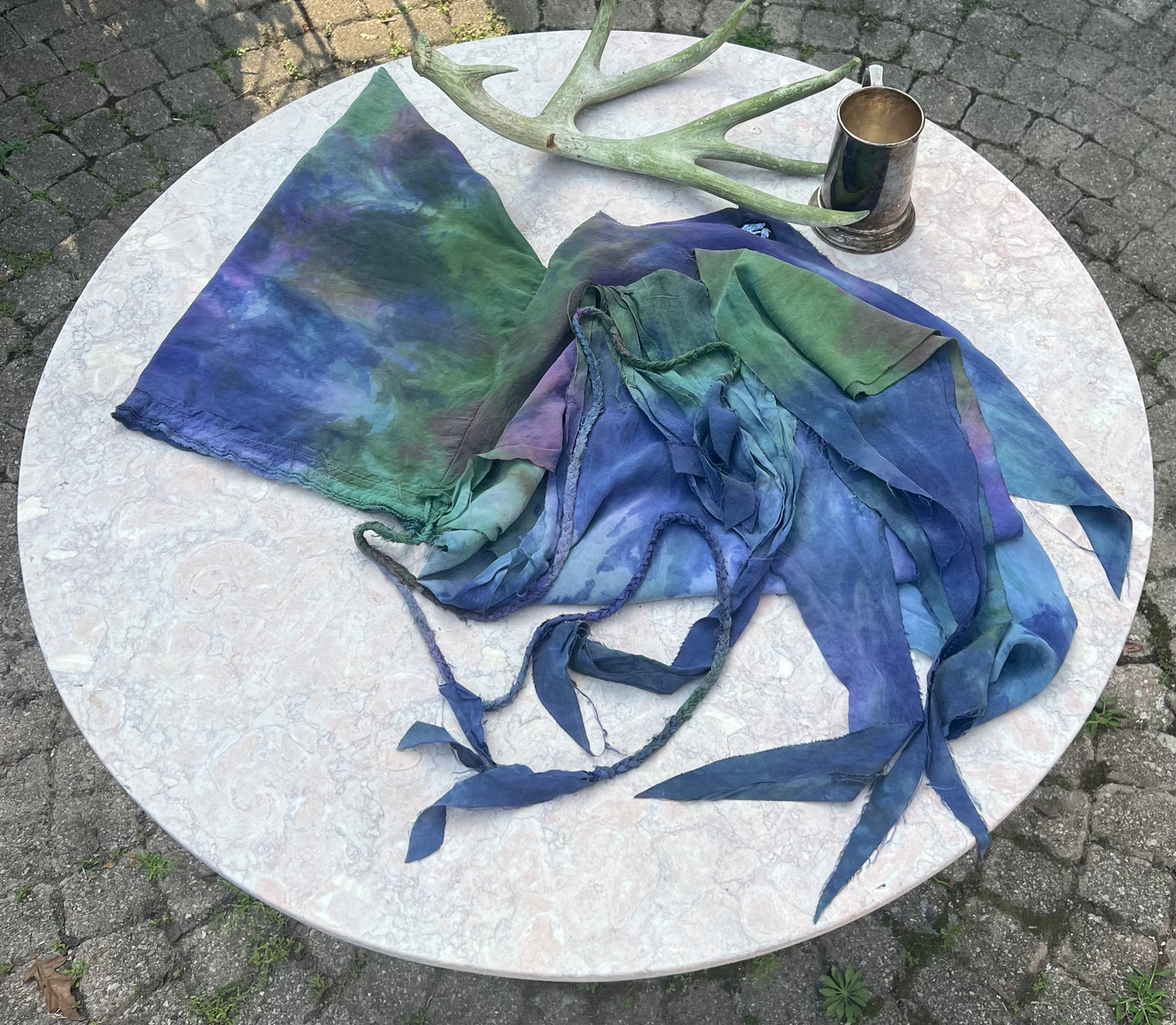 Lore Hooded Shawl Cupro Pride Colorway OOAK