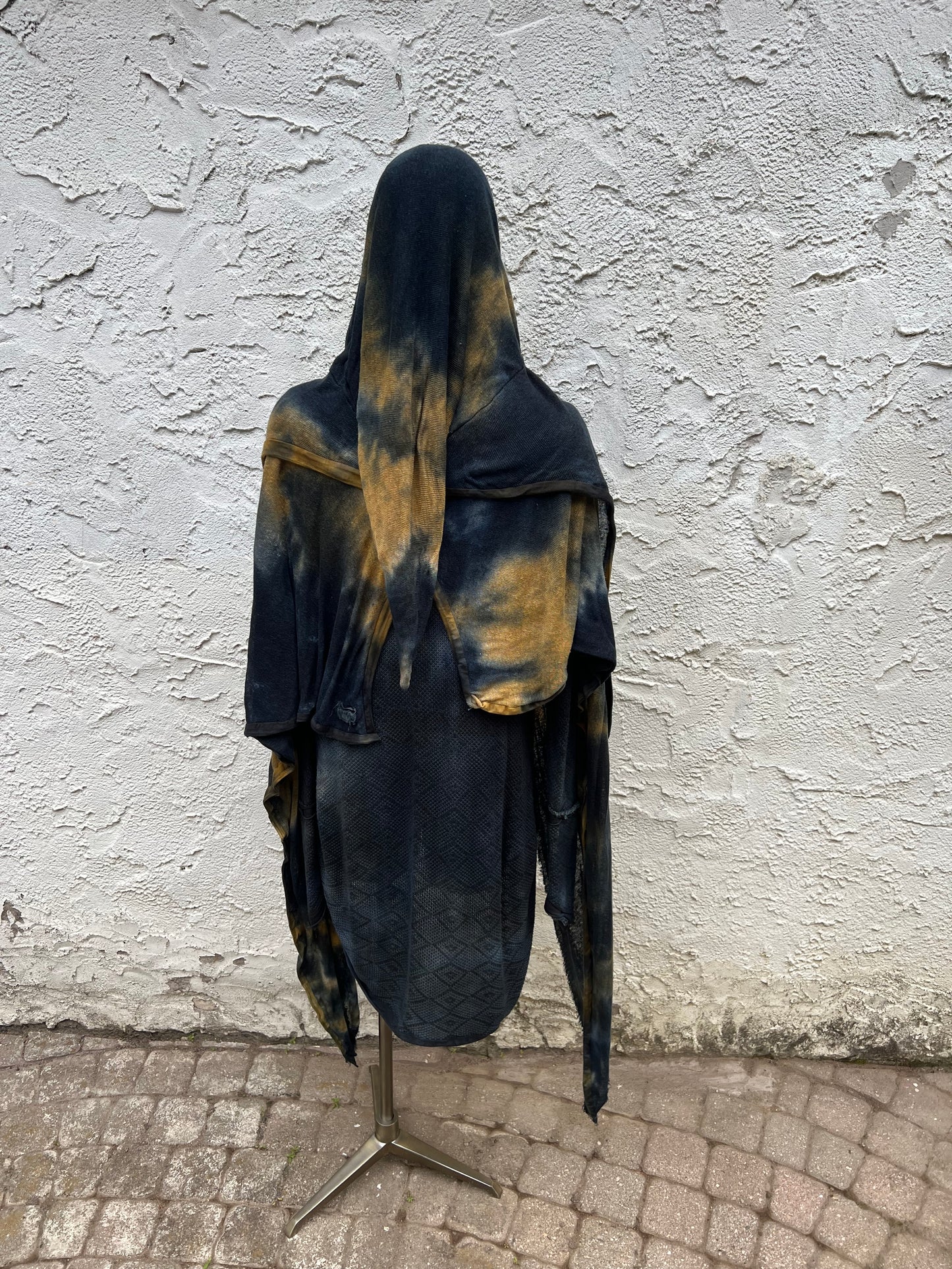 Lore Hooded Shawl Linen Sweaterknit Pyrite Colorway OOAK