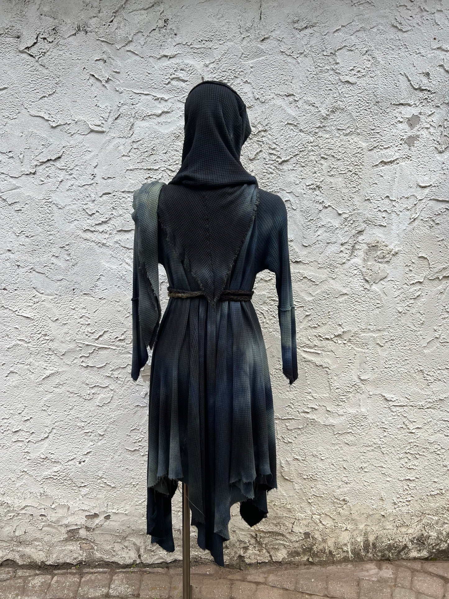 Traveler’s Cloak Waffle Knit Feldspar colorway CROPPED