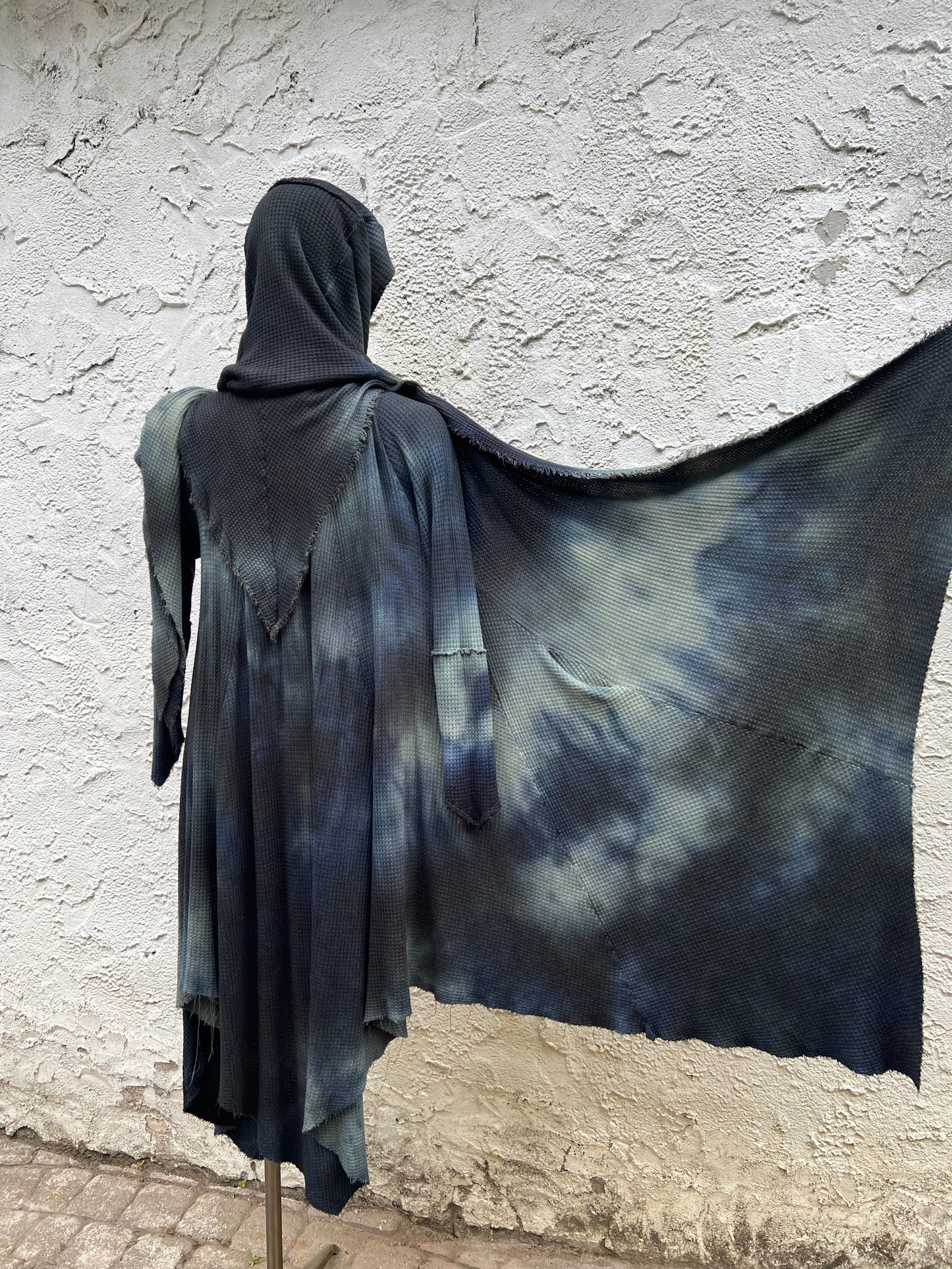 Traveler’s Cloak Waffle Knit Feldspar colorway CROPPED