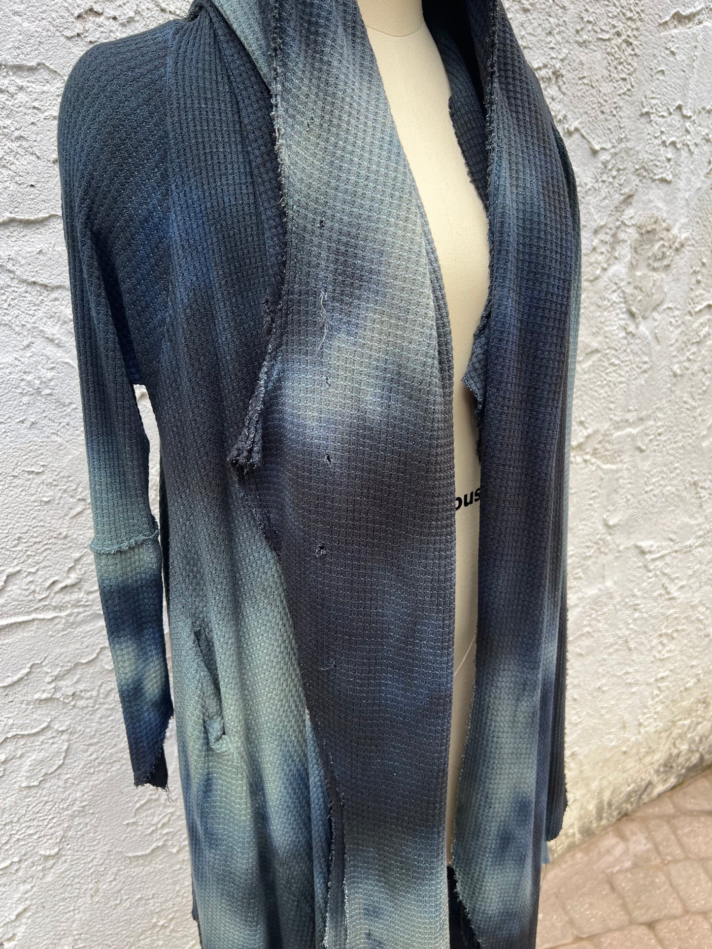 Traveler’s Cloak Waffle Knit Feldspar colorway CROPPED