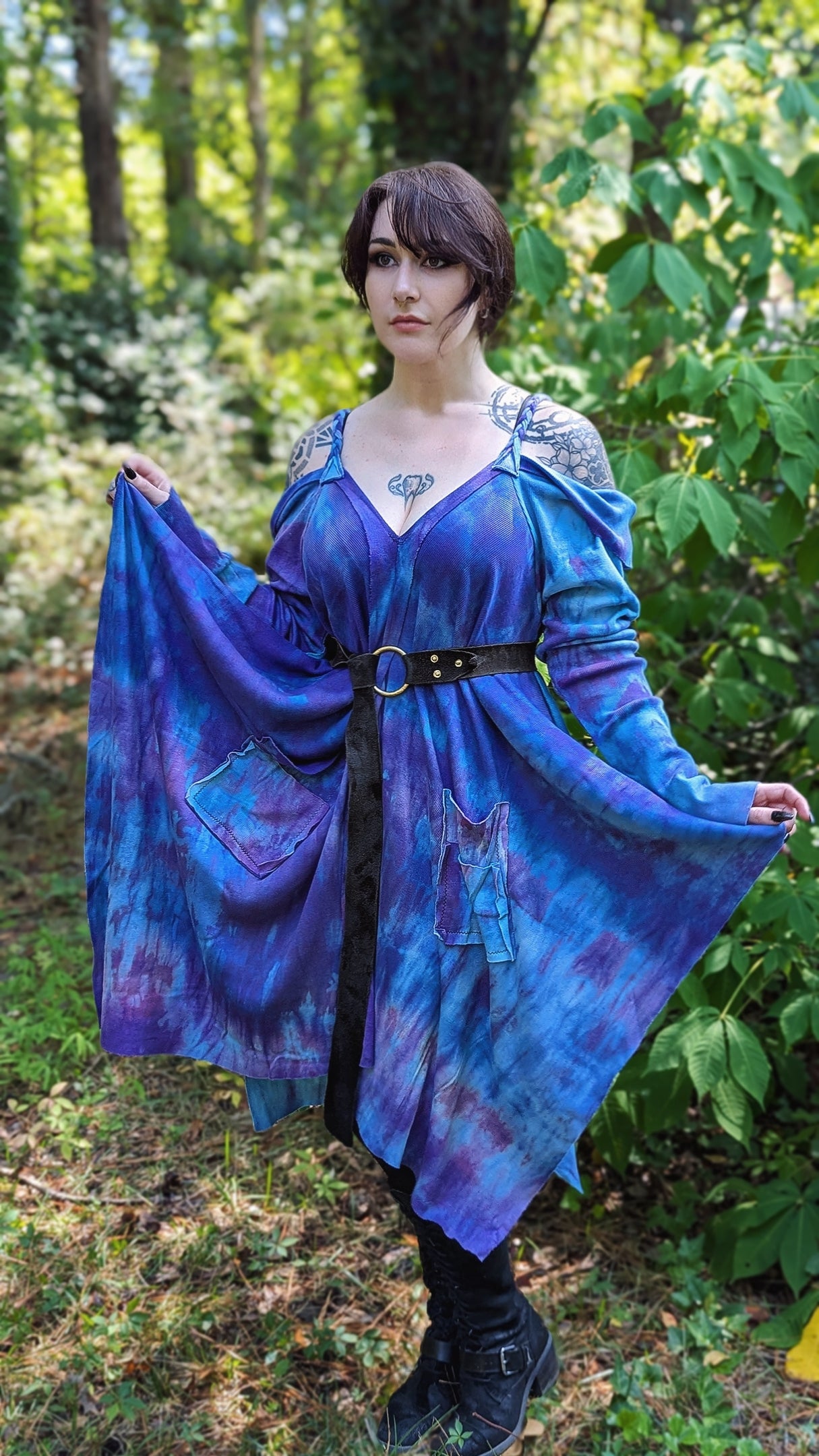 Adventuring Dress Ghostly colorway