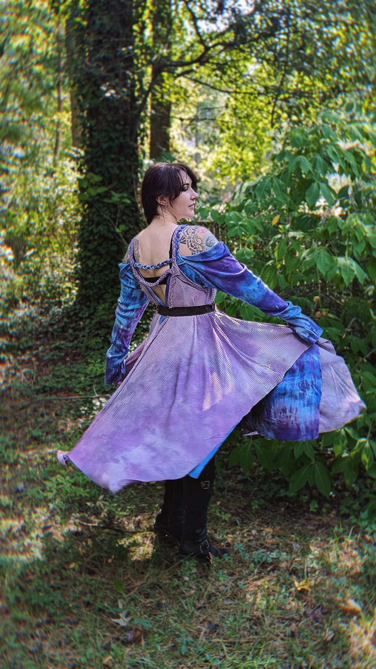Adventuring Dress Ghostly colorway