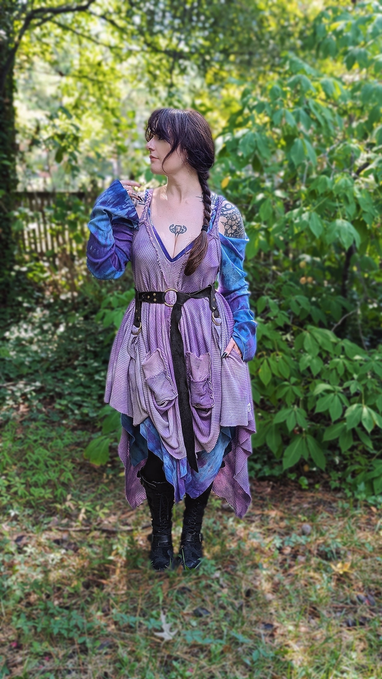 Adventuring Dress Ghostly colorway