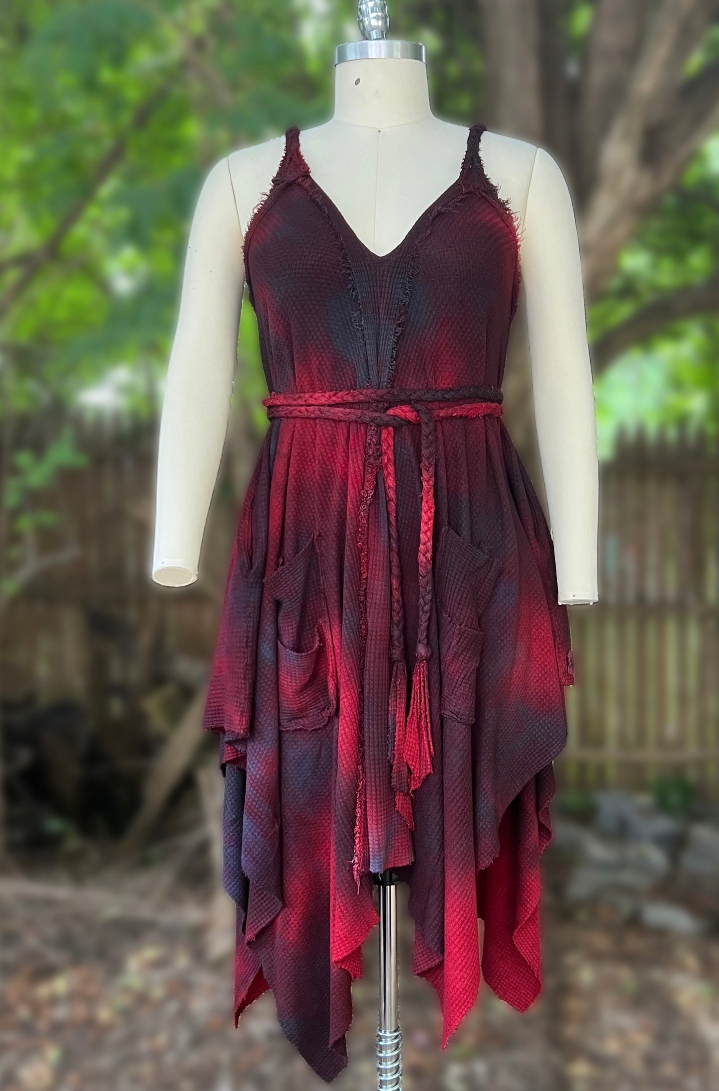 Adventuring Dress Waffle Knit Guts colorway