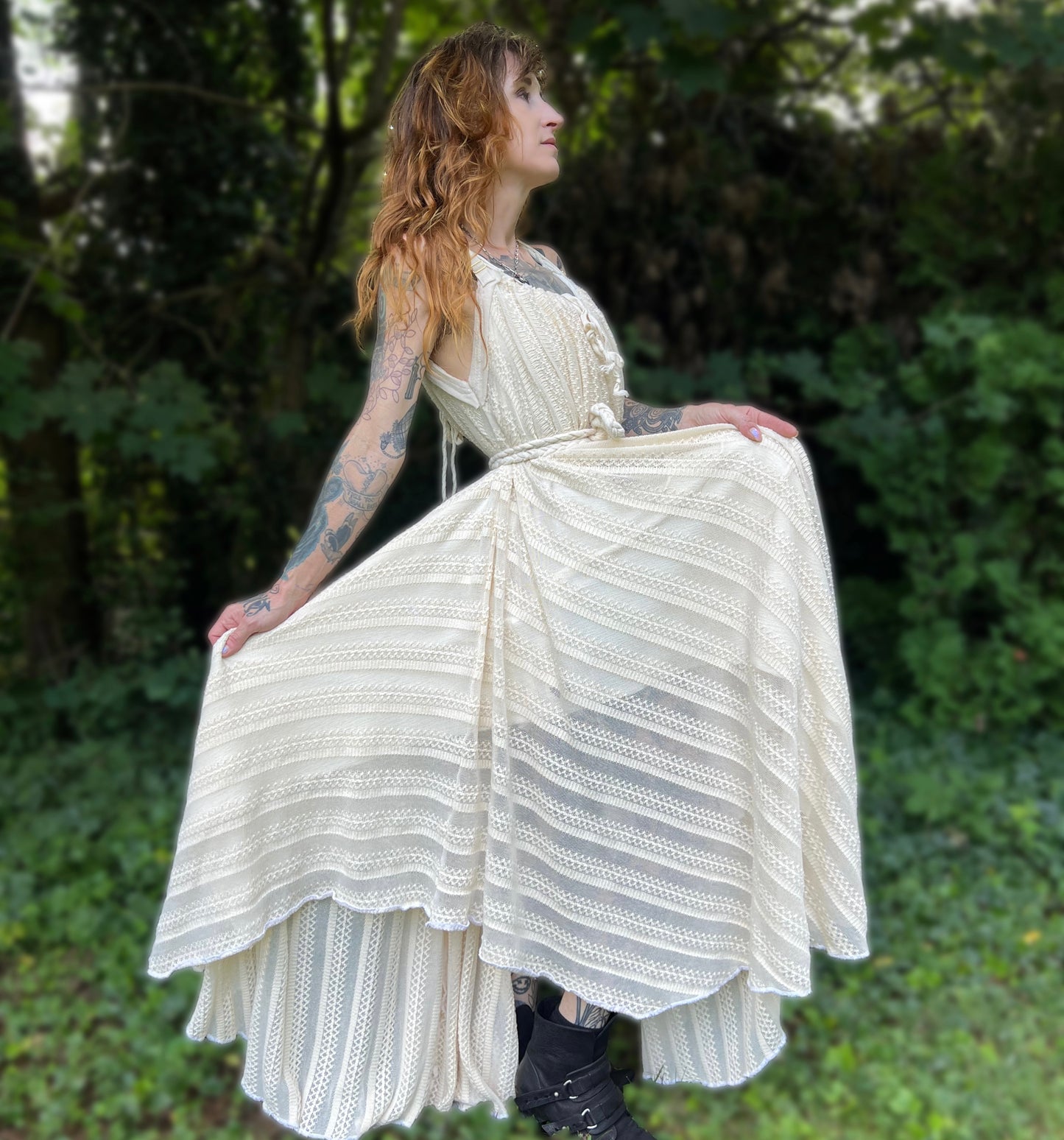 Elderflower Chemise in Sheer Sweaterknit