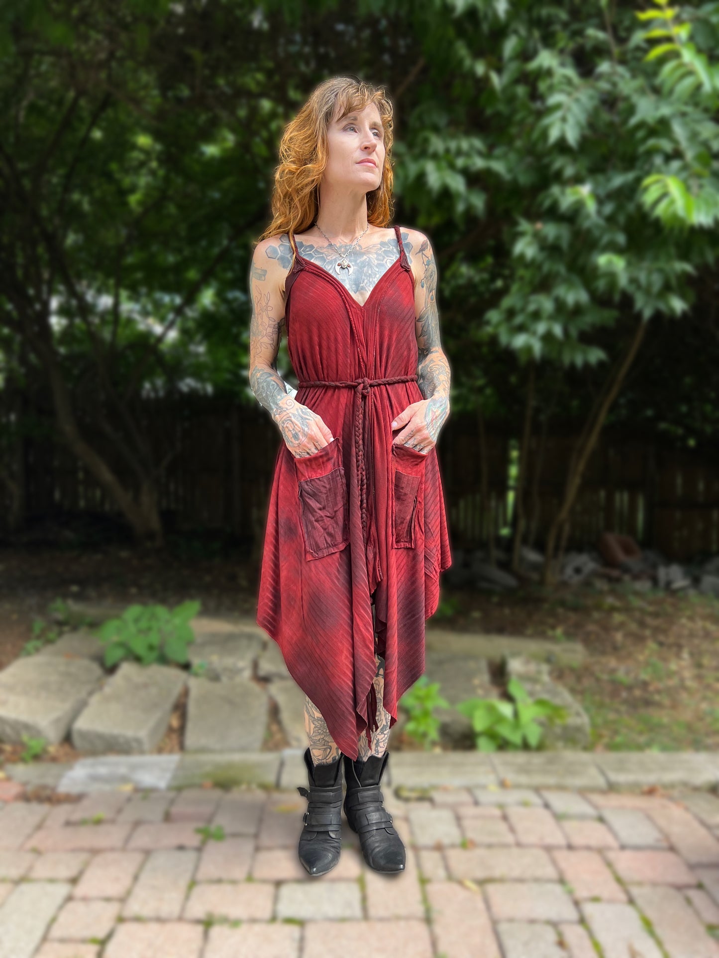 Adventuring Dress Bonfire colorway
