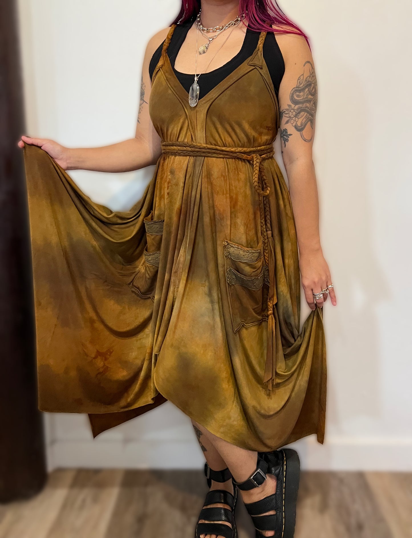 Adventuring Dress Live Oak colorway