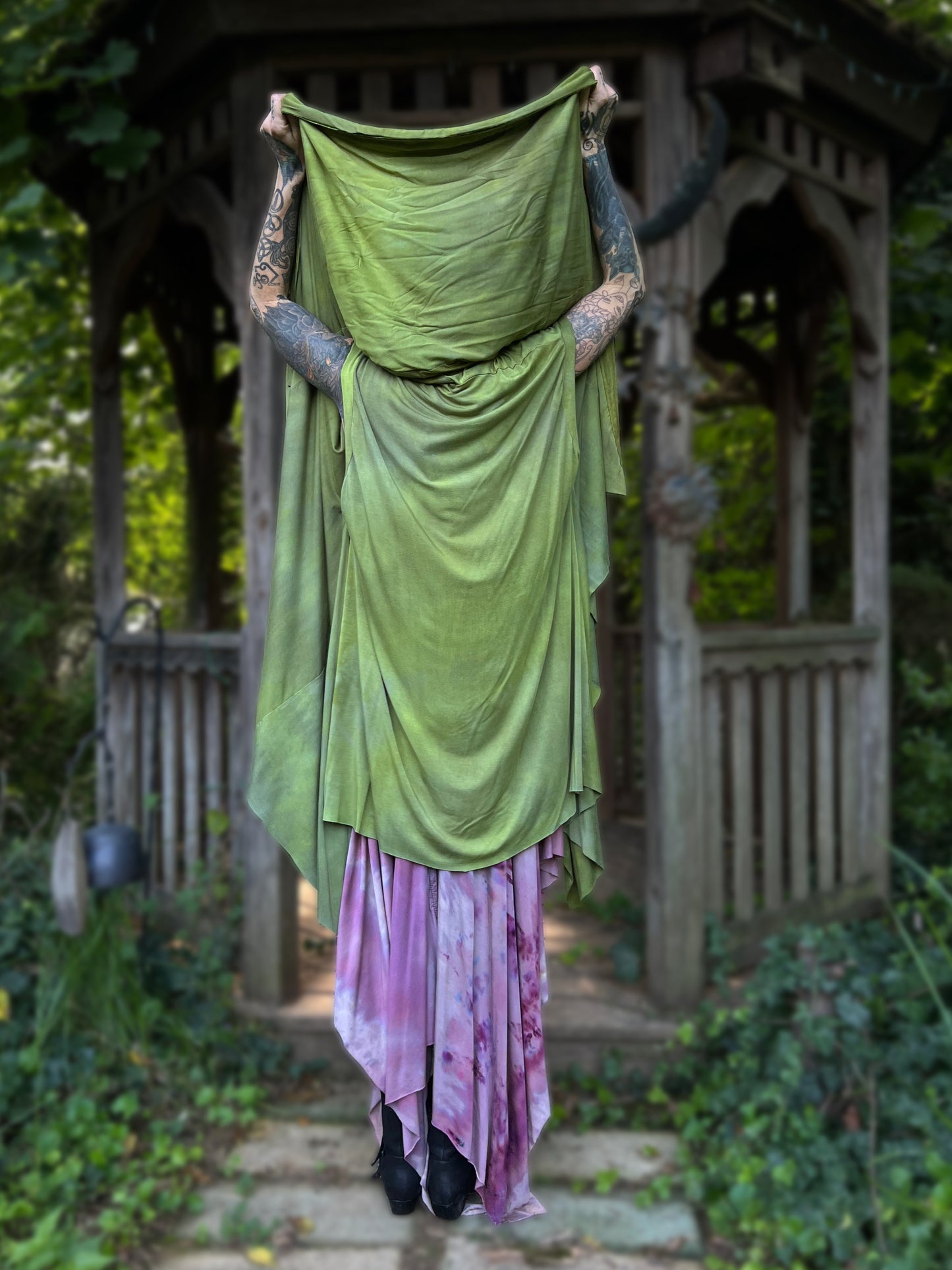 Your Favorite NPC Cloak Cropped Lemongrass  OOAK
