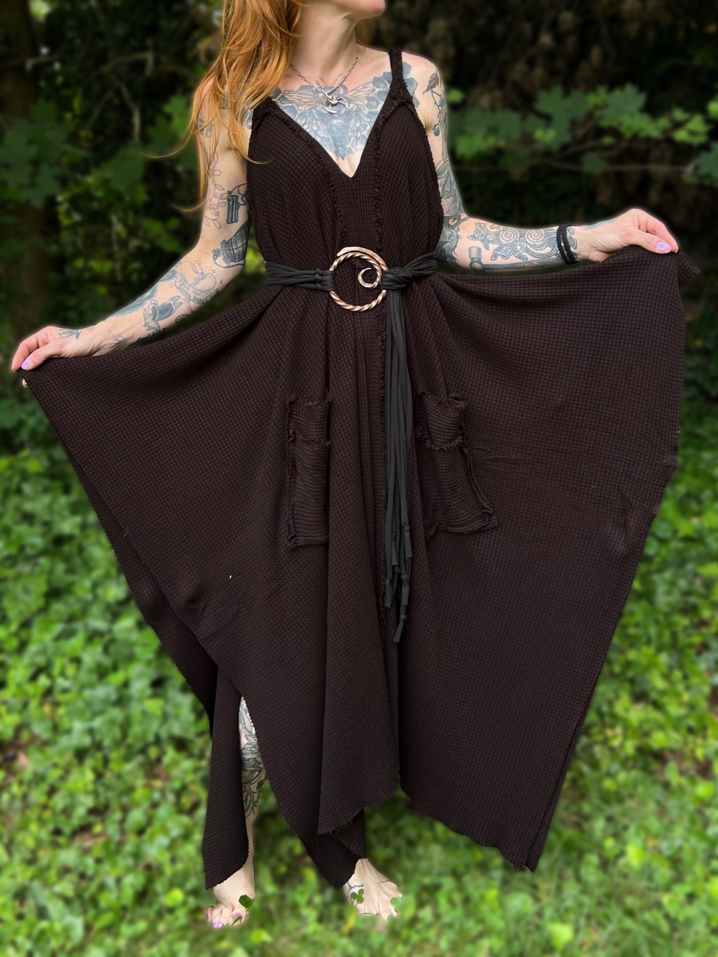 Adventuring Dress Earthen colorway OOAK