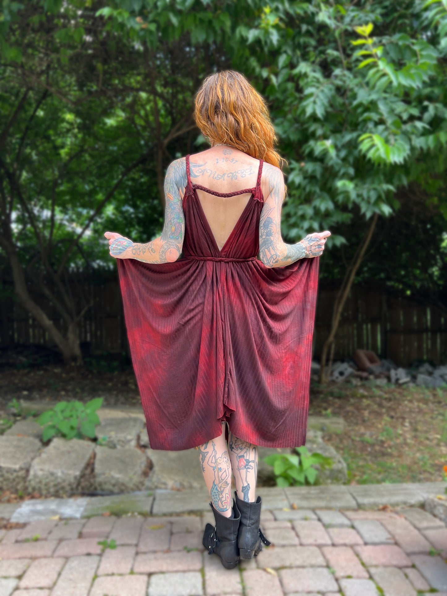 Adventuring Dress Bonfire colorway
