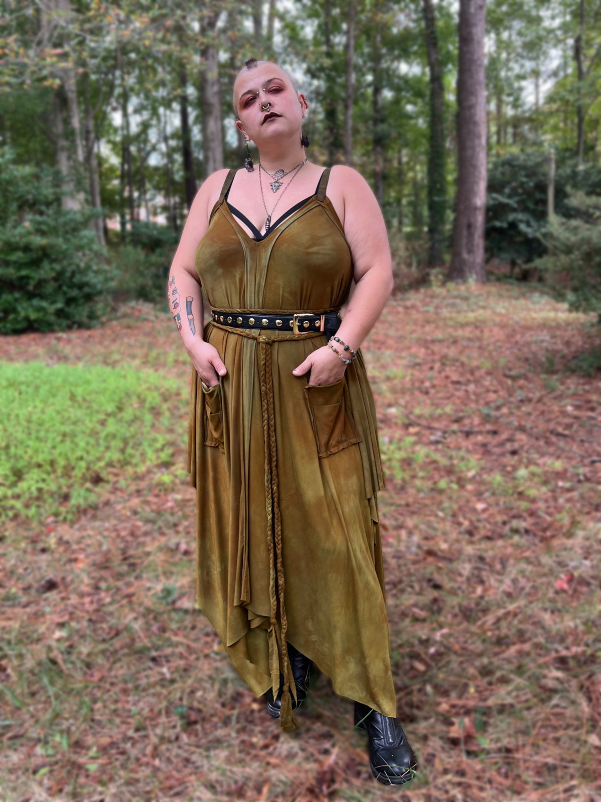 Adjustable Adventuring Dress Deciduous OOAK