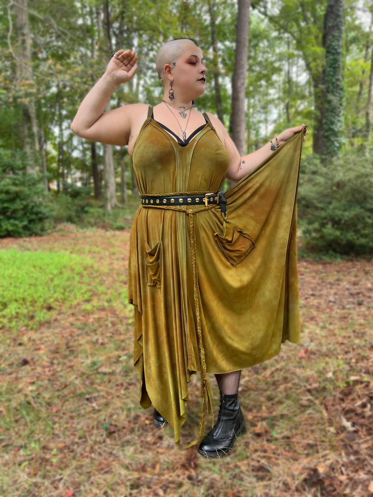 Adjustable Adventuring Dress Deciduous OOAK