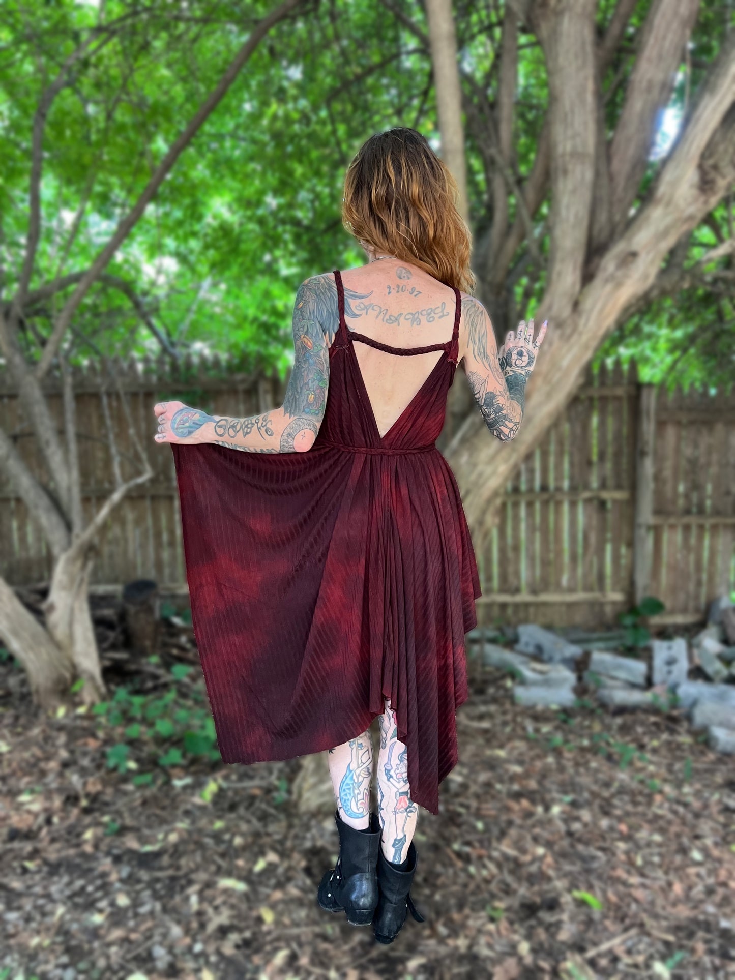 Adventuring Dress Bonfire colorway