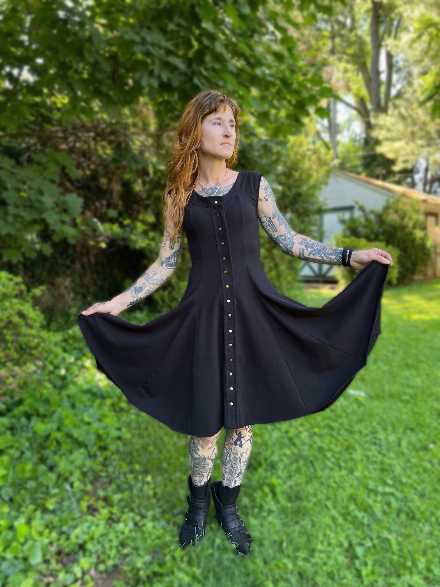 Dorian Dress Sleeveless Jet Black