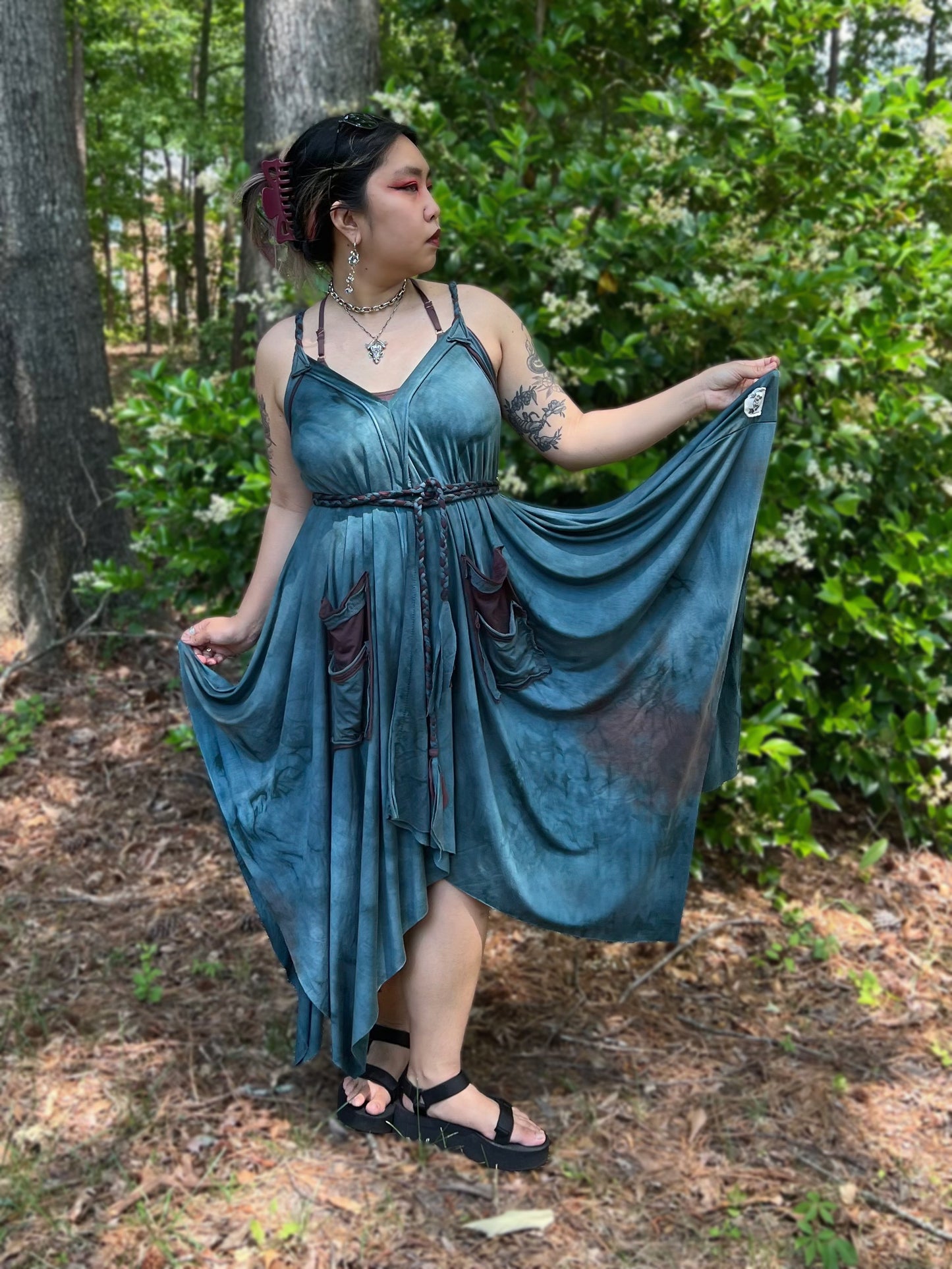 Adventuring Dress Azura colorway