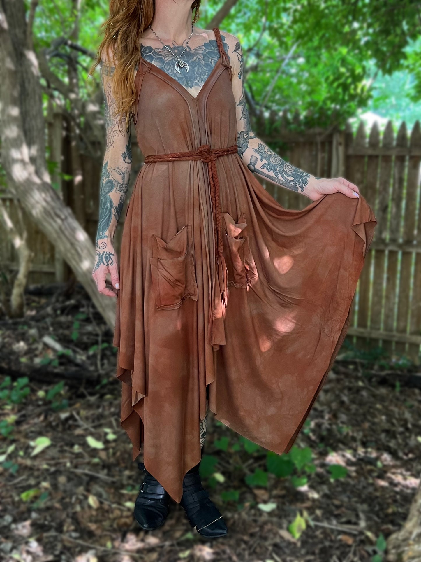 Adventuring Dress Terracotta colorway