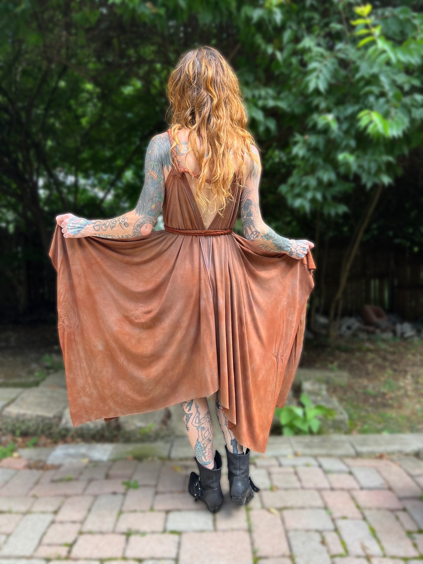 Adventuring Dress Terracotta colorway