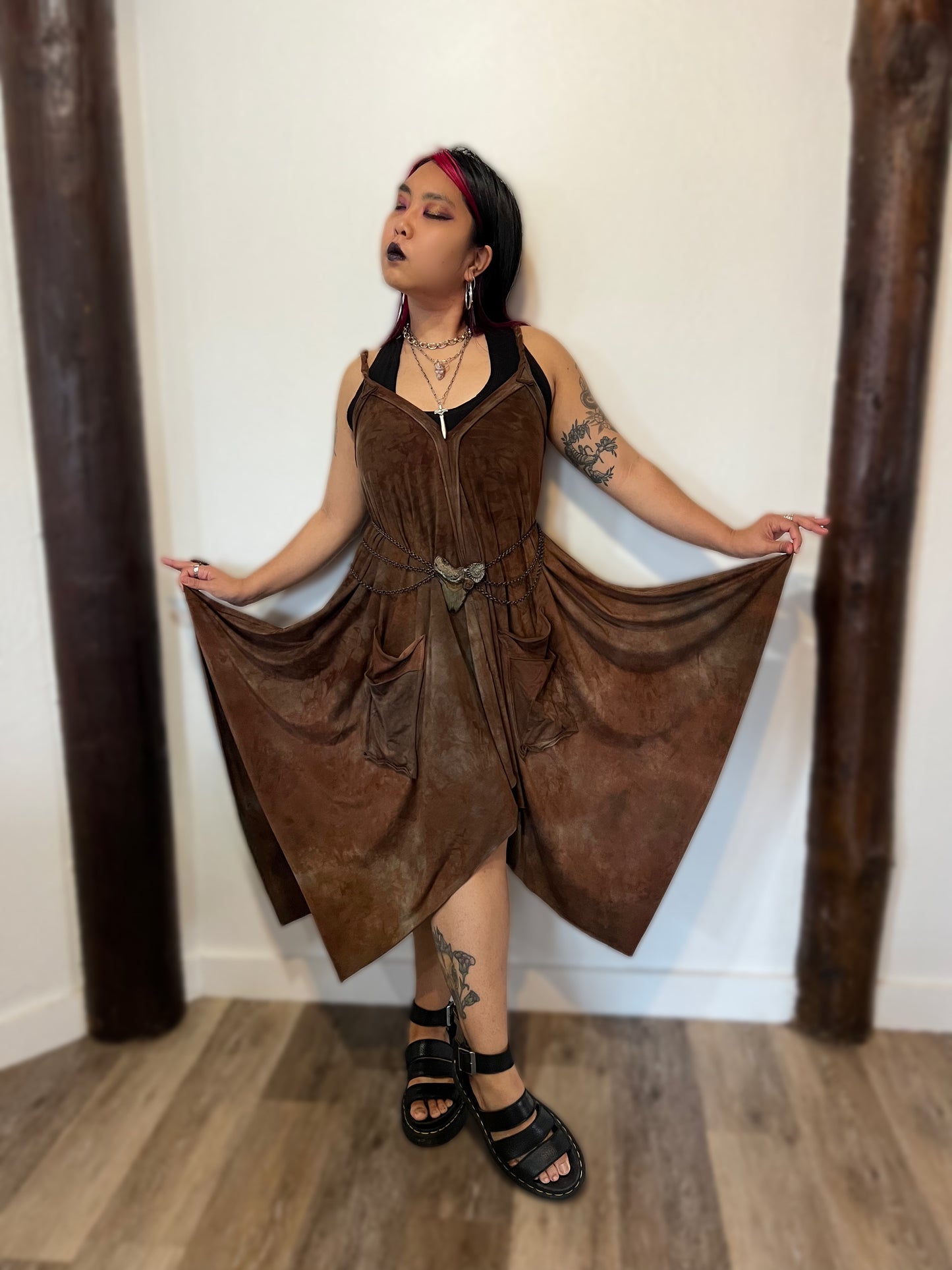 Adventuring Dress Swamp Oak colorway