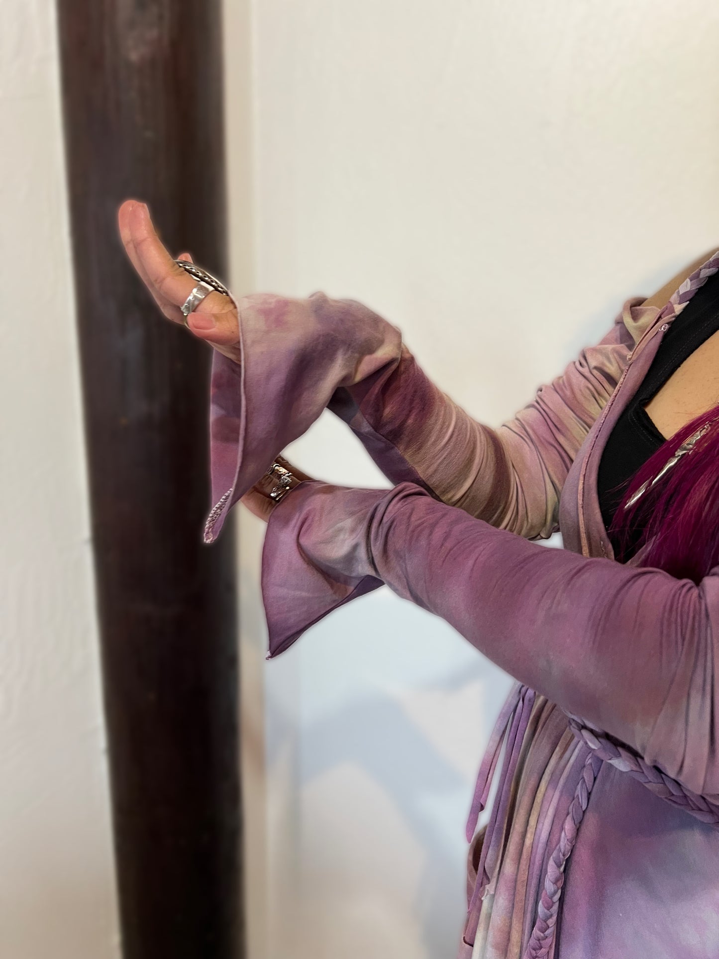 Adventuring Dress  Bell Sleeve Edition with Armwarmers Coquina colorway