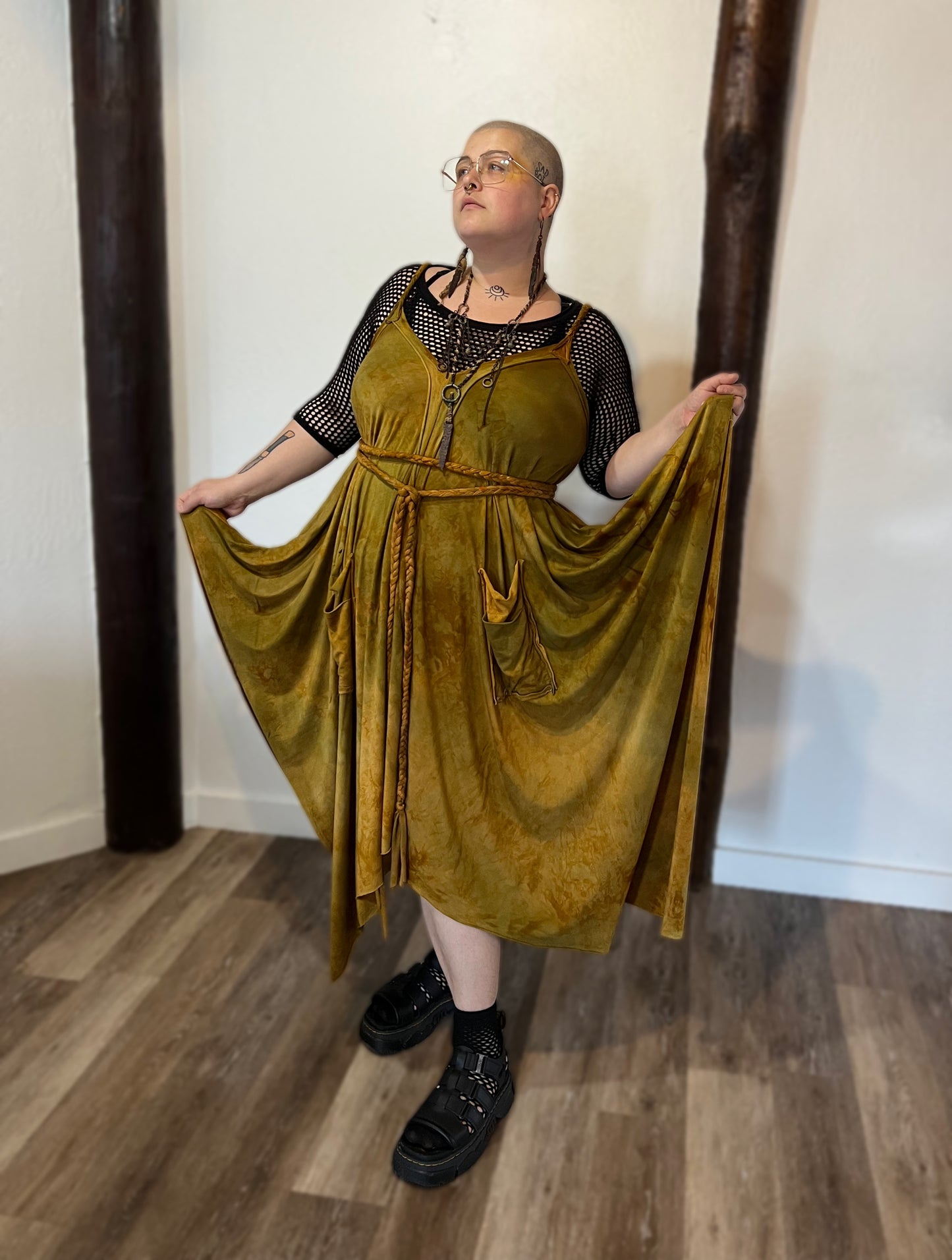 Adventuring Dress Water Oak colorway OOAK