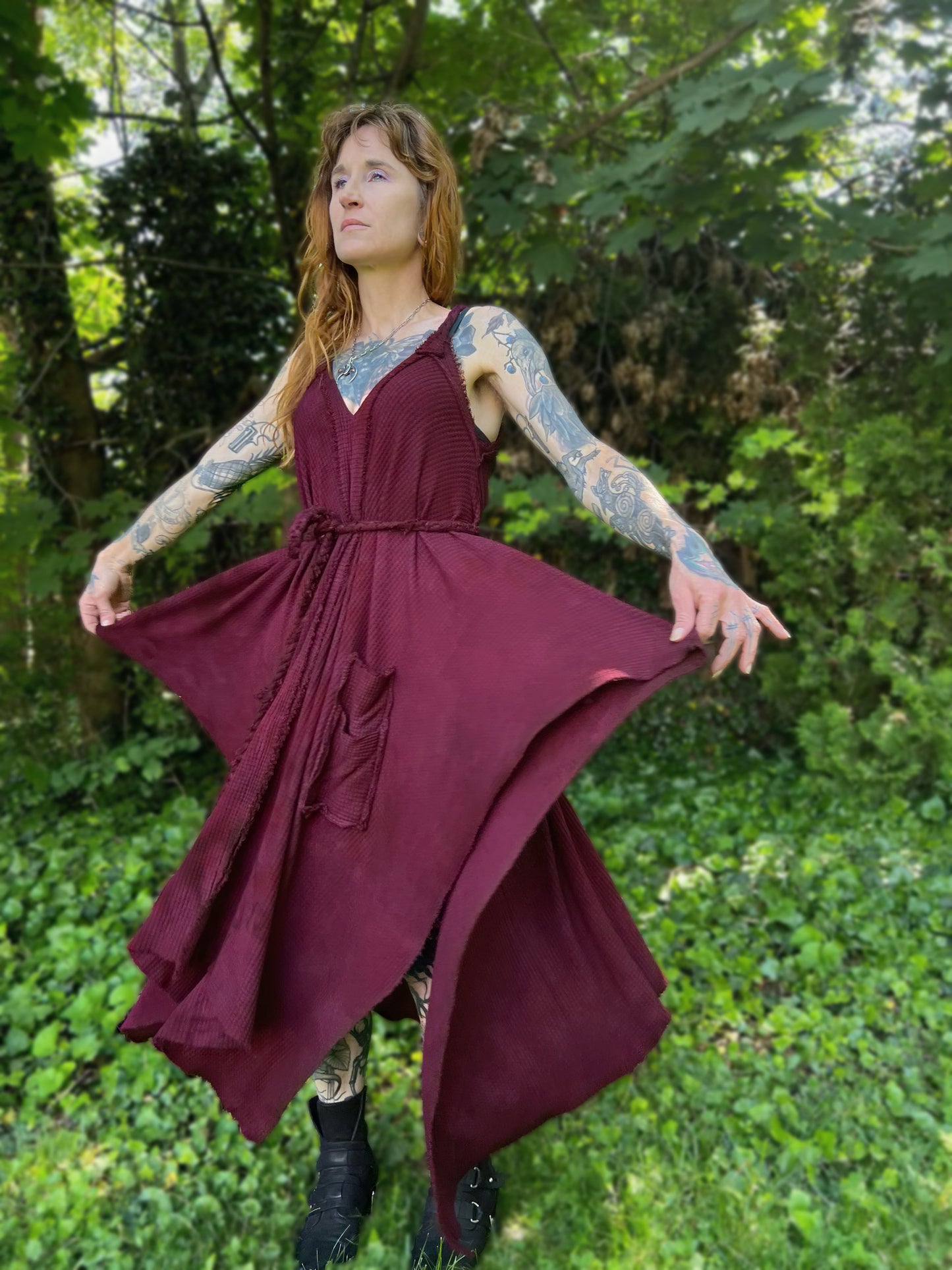 Adventuring Dress Raspberry OOAK