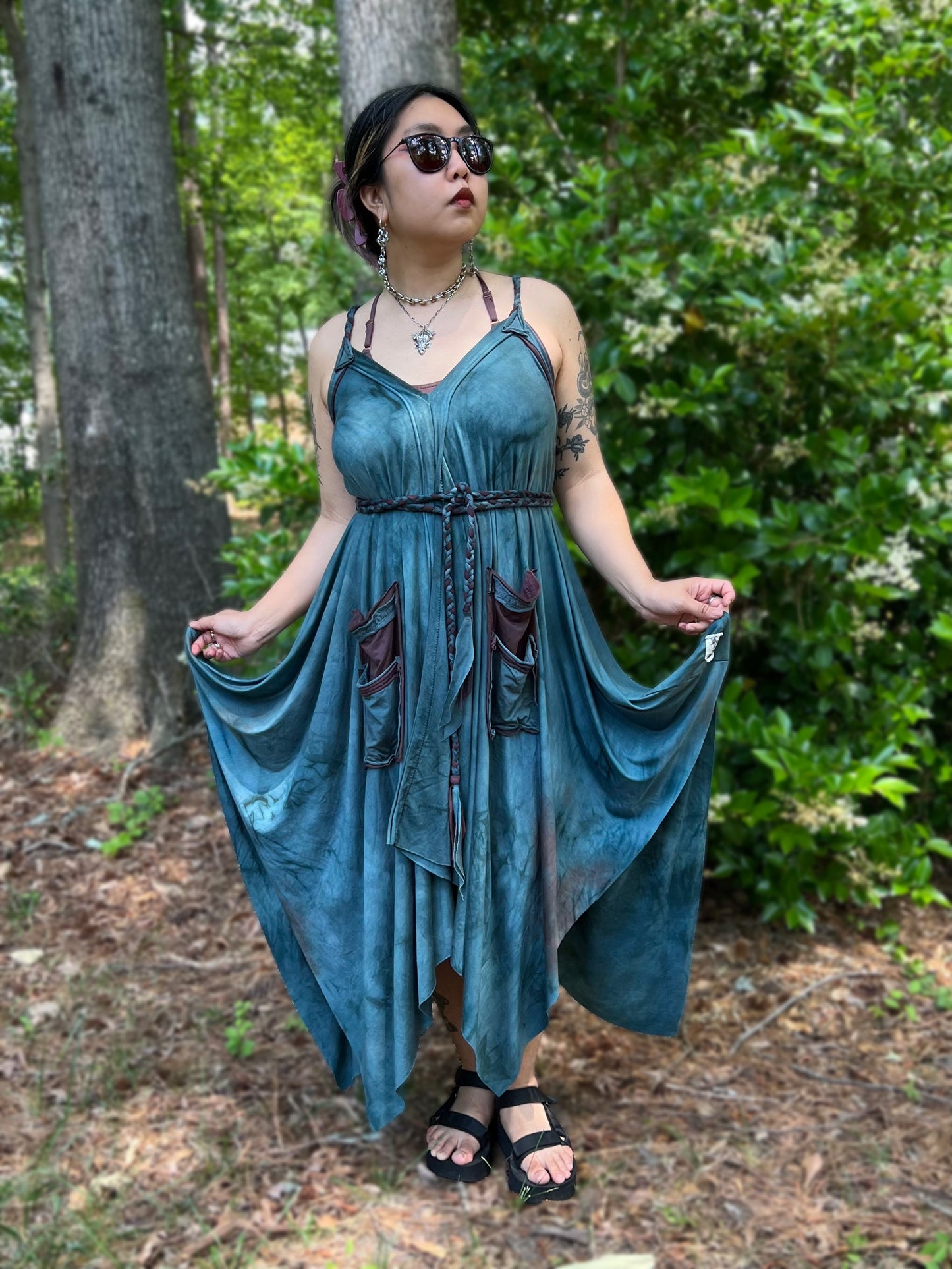 Adventuring Dress Azura colorway
