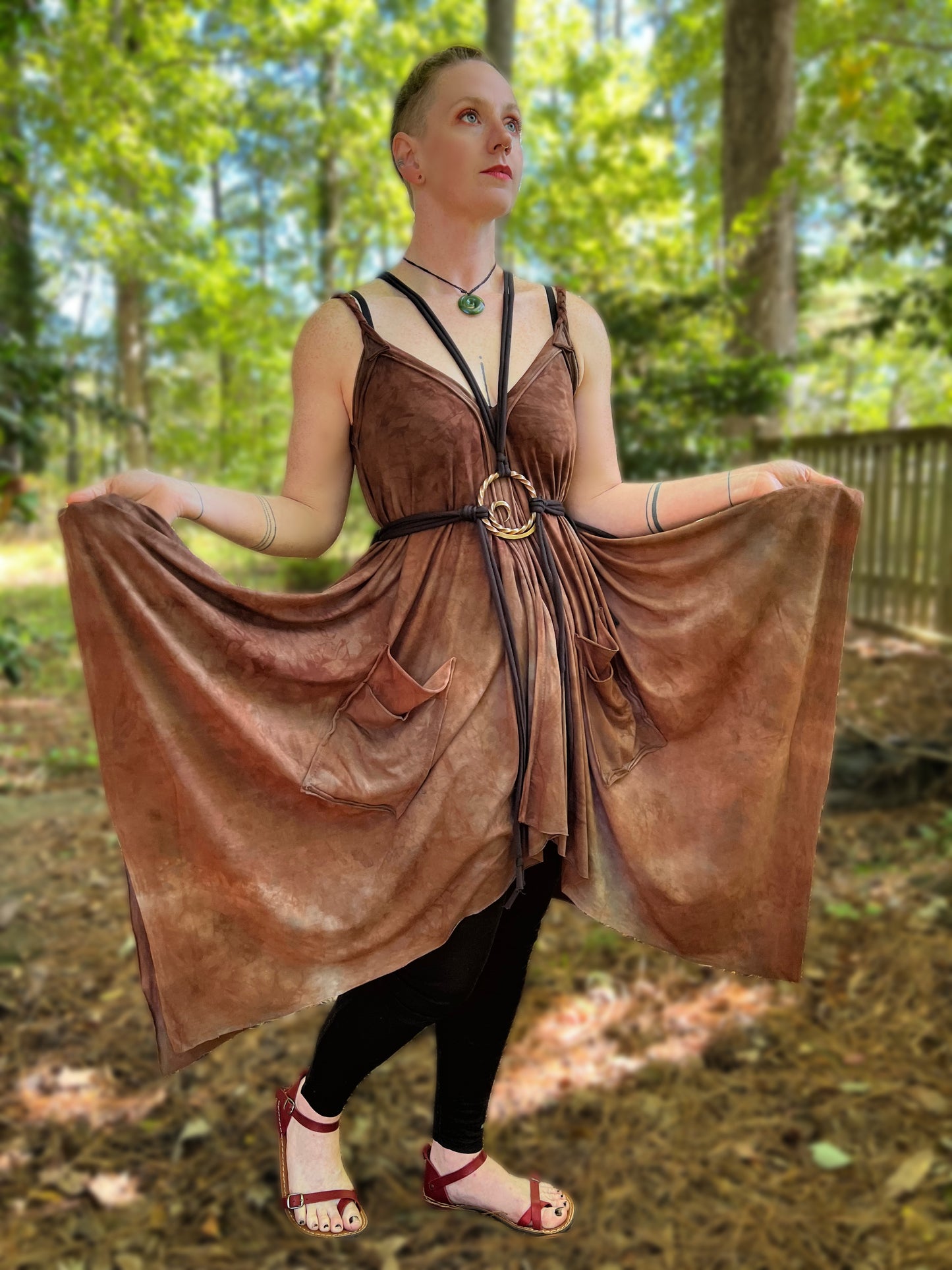 Adventuring Dress Swamp Oak colorway